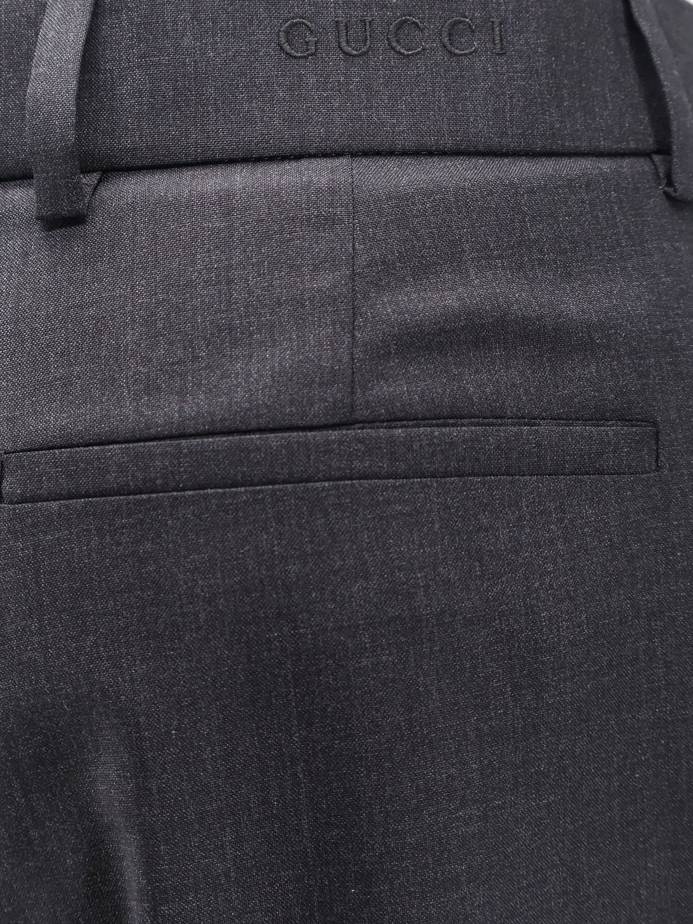 Wool trousers with GUCCI embroidery