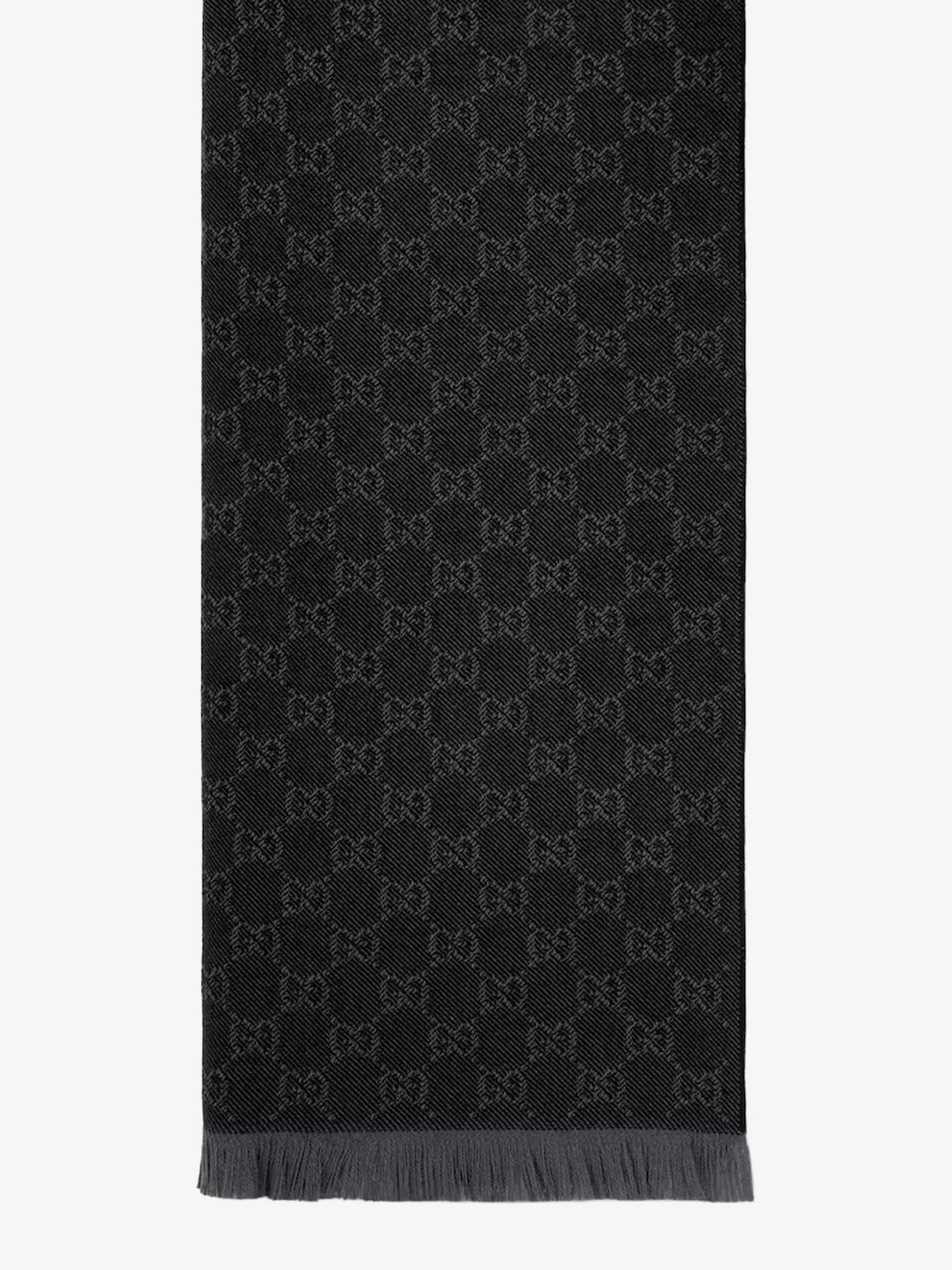 Jacquard wool scarf with GG motif