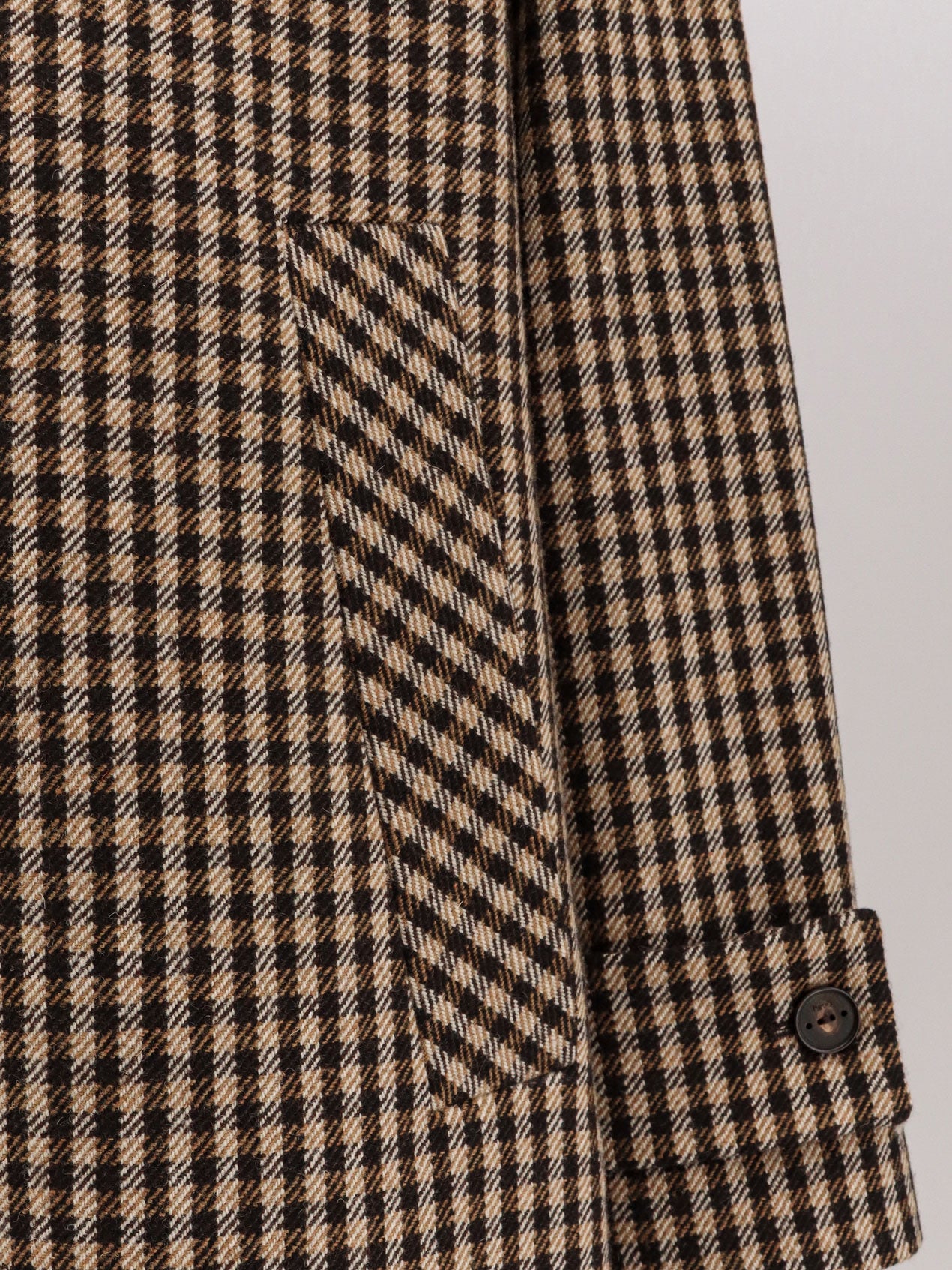 Baia Del Monaco madras wool blend coat