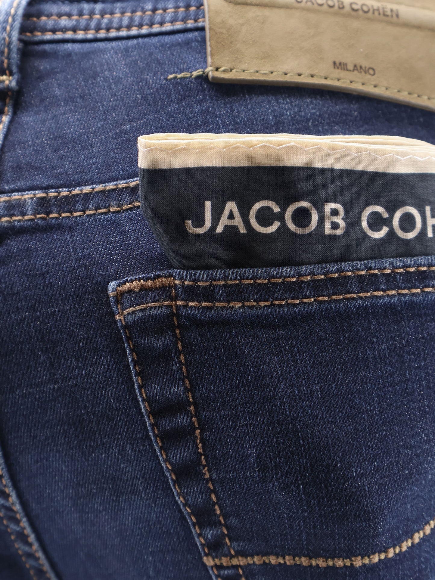 Stretch cotton blend jeans