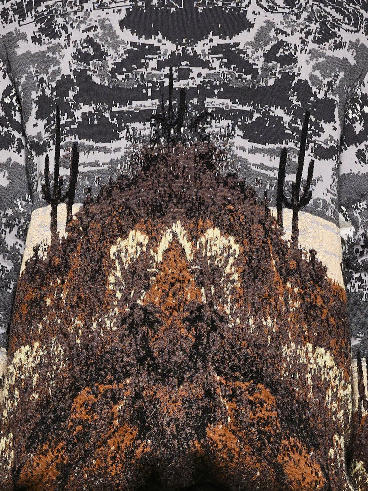 Knitted cotton and wool jacket