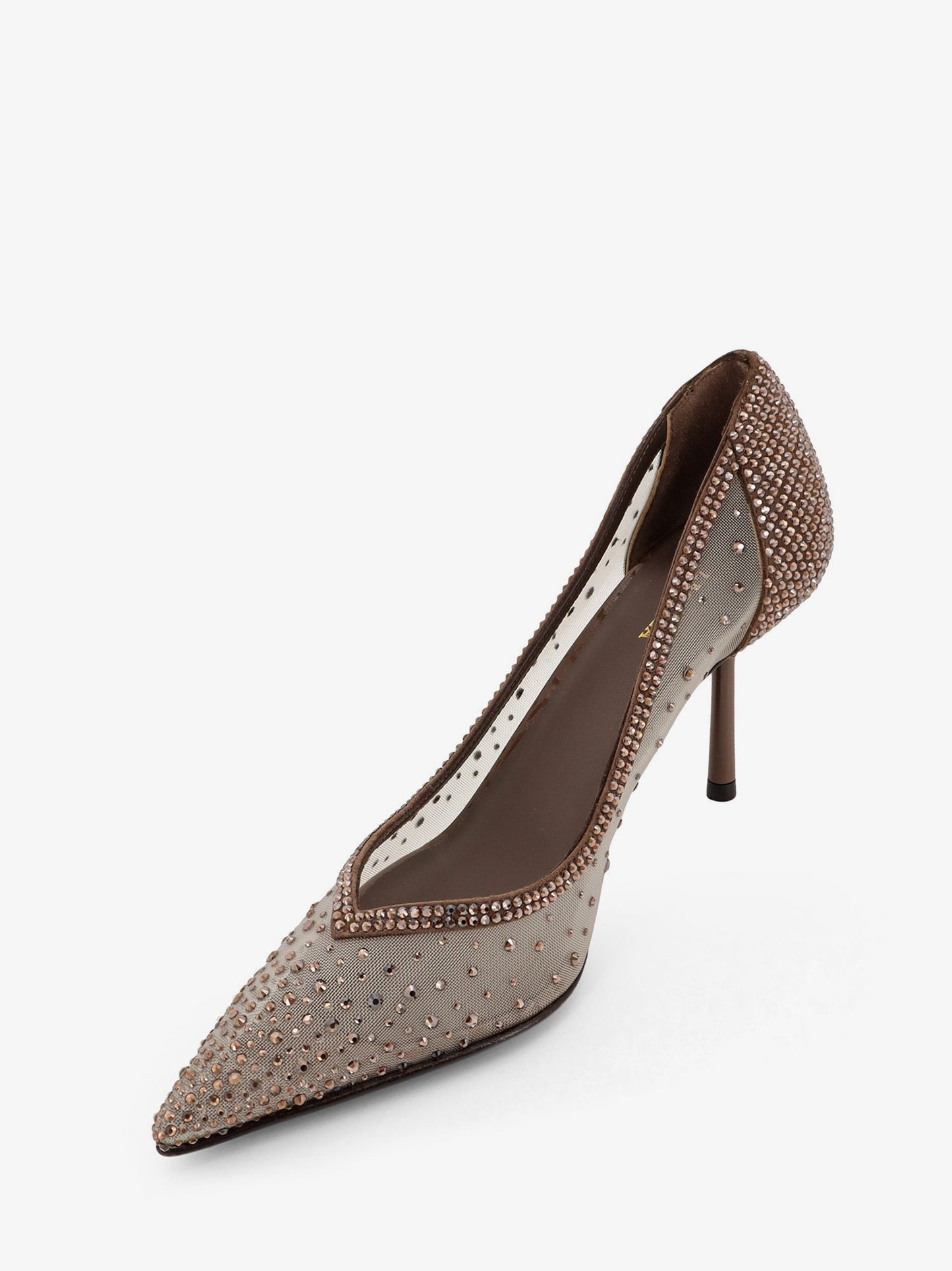 Nicole mesh pumps with rhinestones