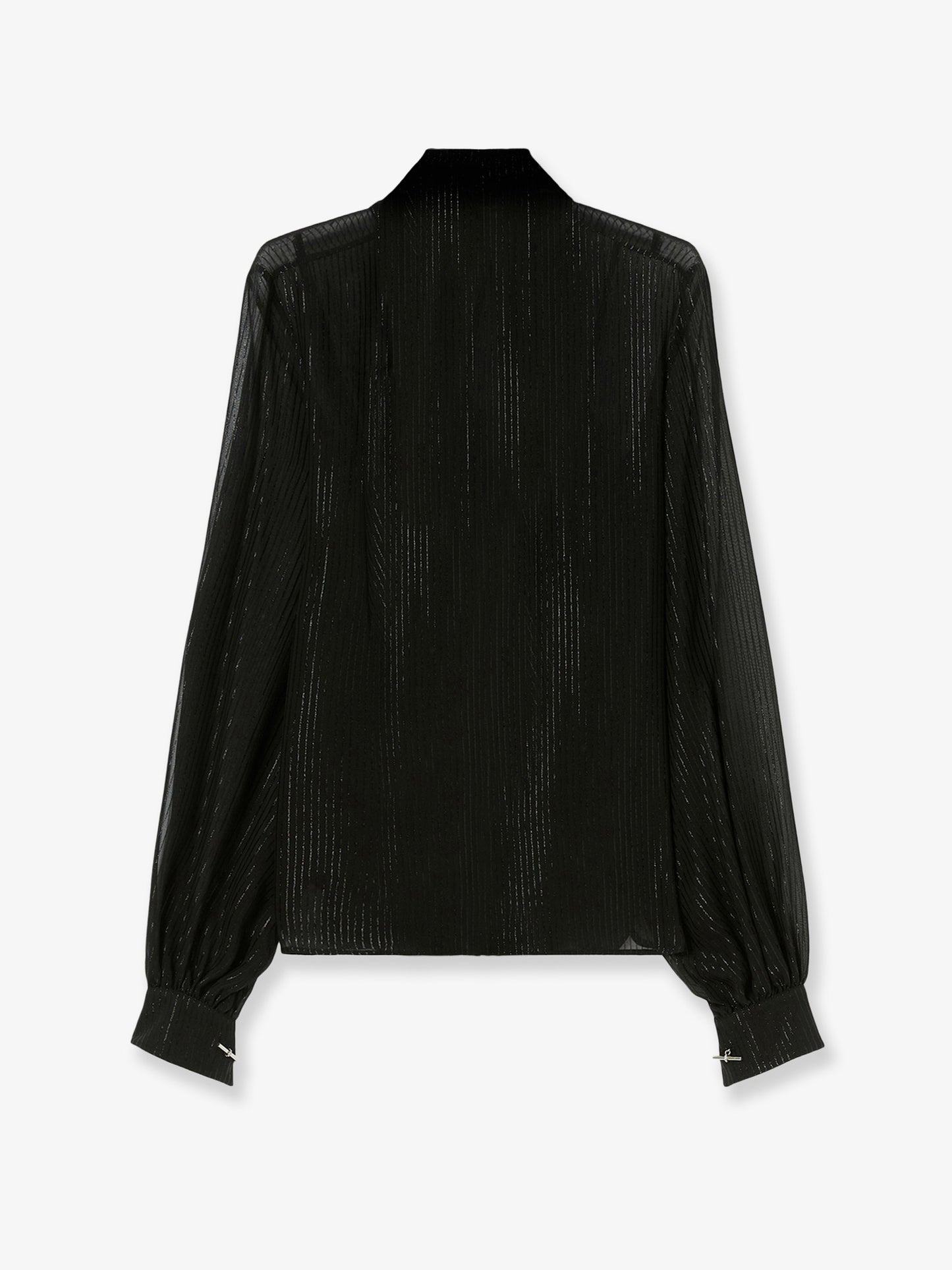 Scafati silk shirt with lurex profiles