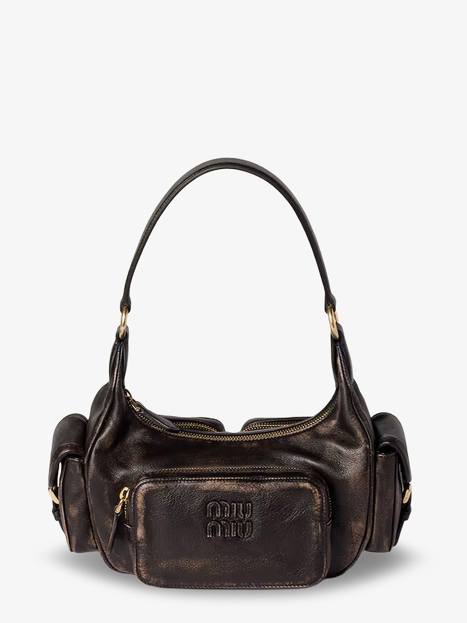 Pocket leather shoulder bag MIU MIU - Nugnes1920