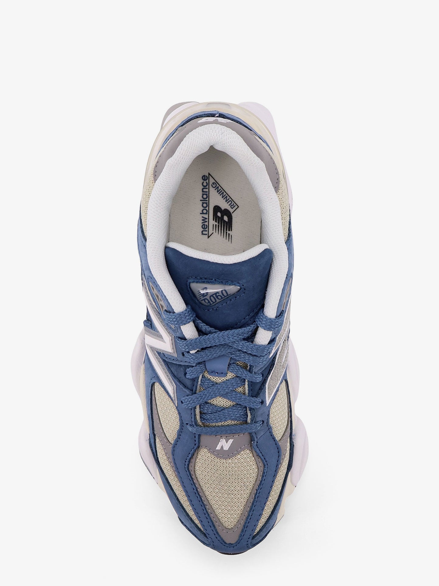 9060 mesh low-top sneakers with suede inserts