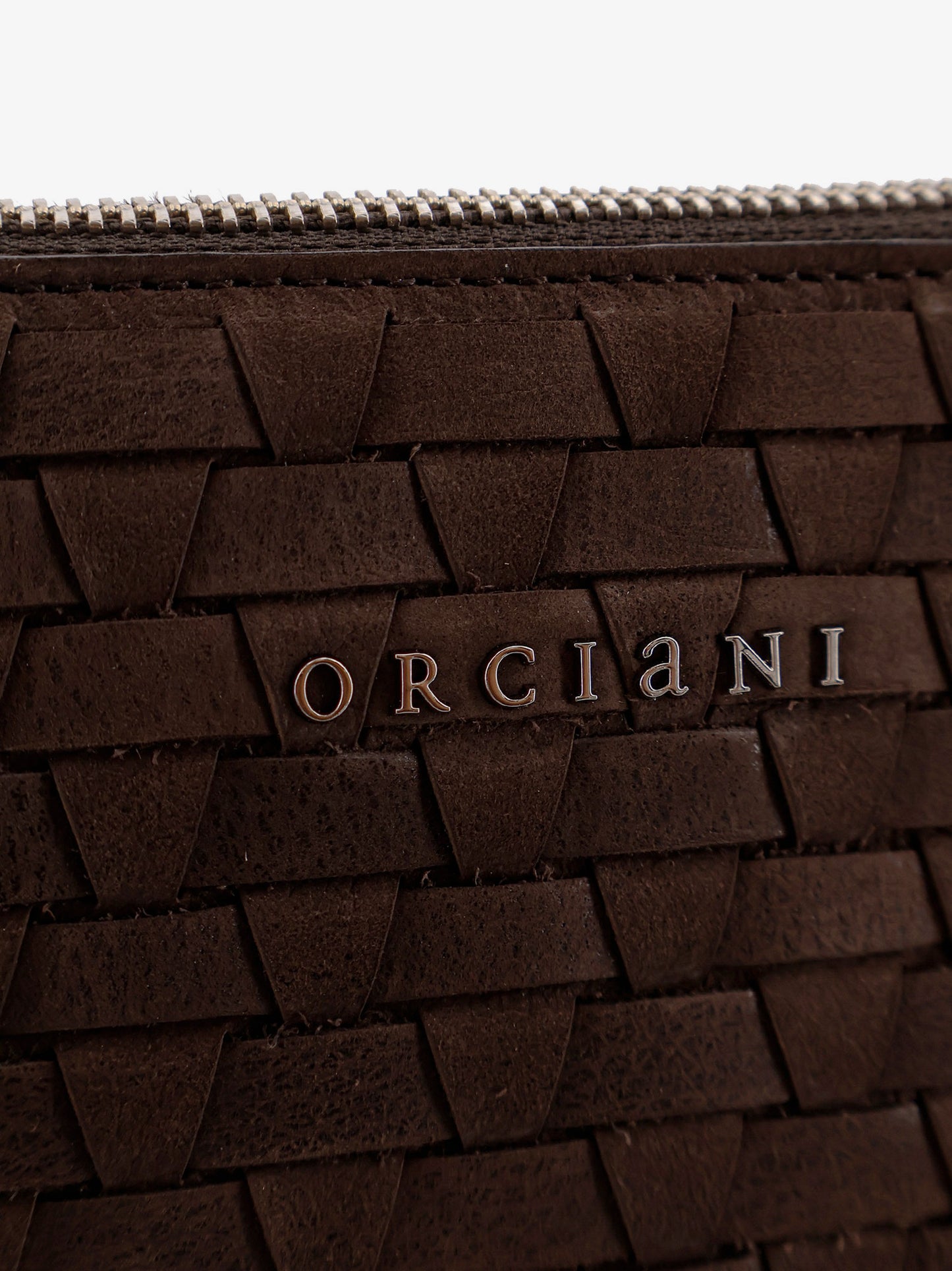 Portadocumenti in pelle con motivo intrecciato