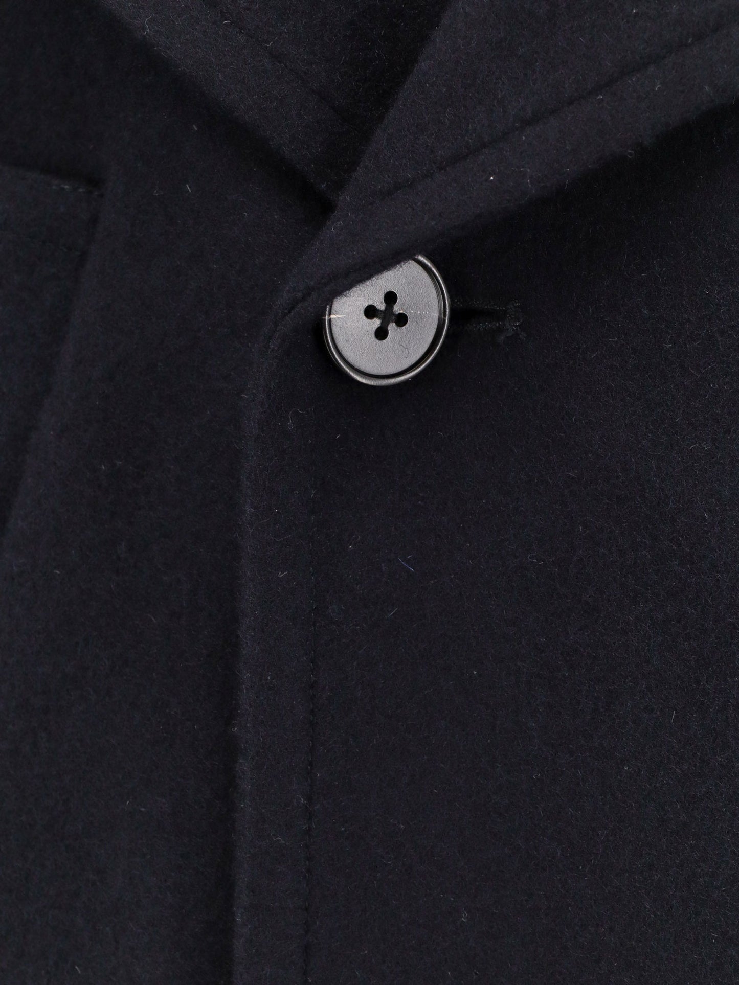 Double-breasted wool coat