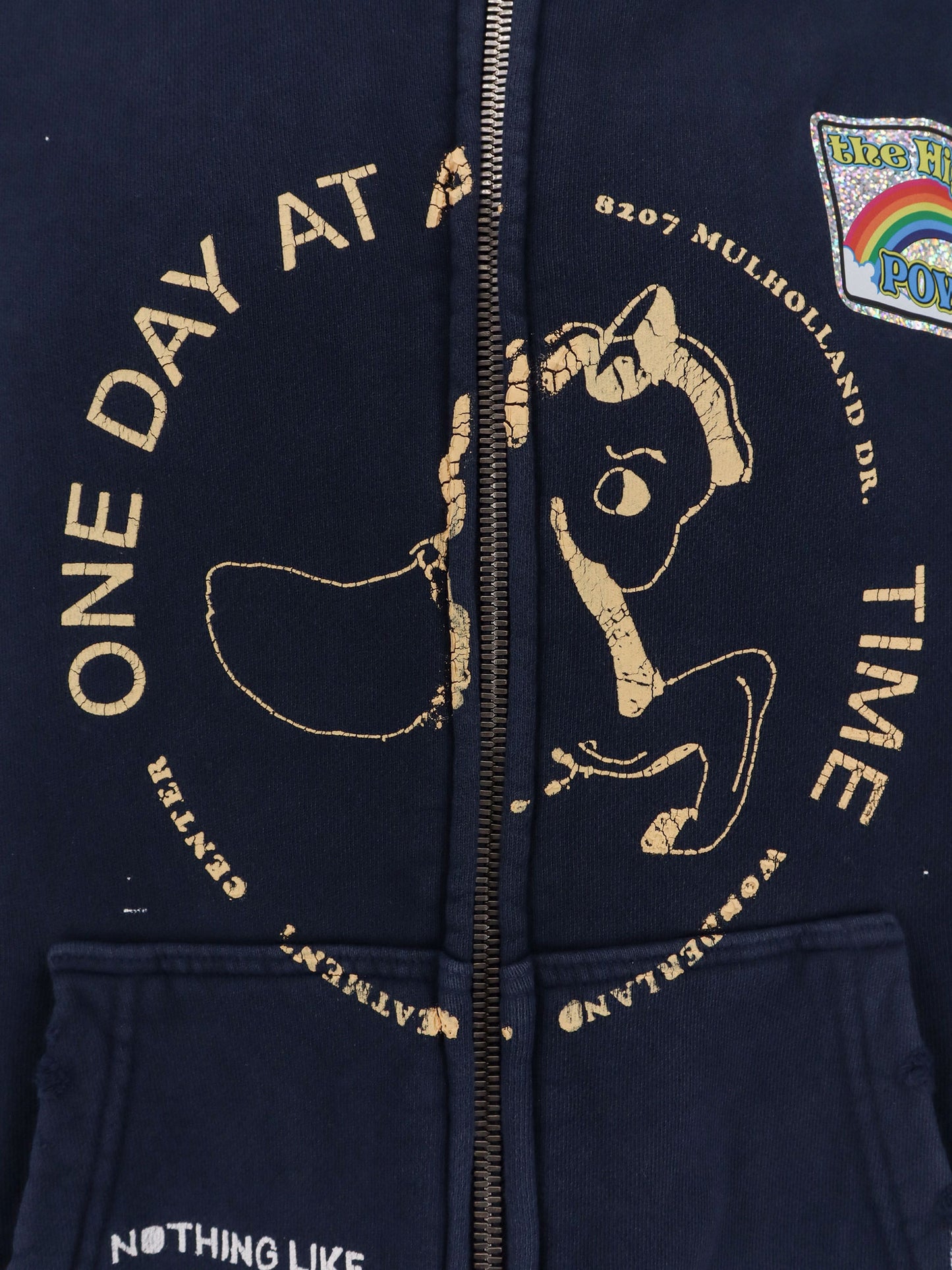 Distressed cotton sweatshirt