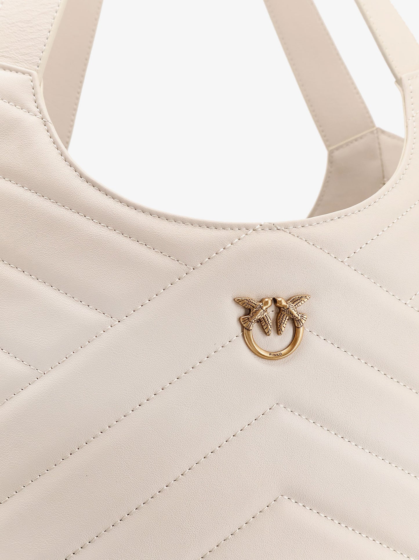 Borsa a spalla in pelle impunturata