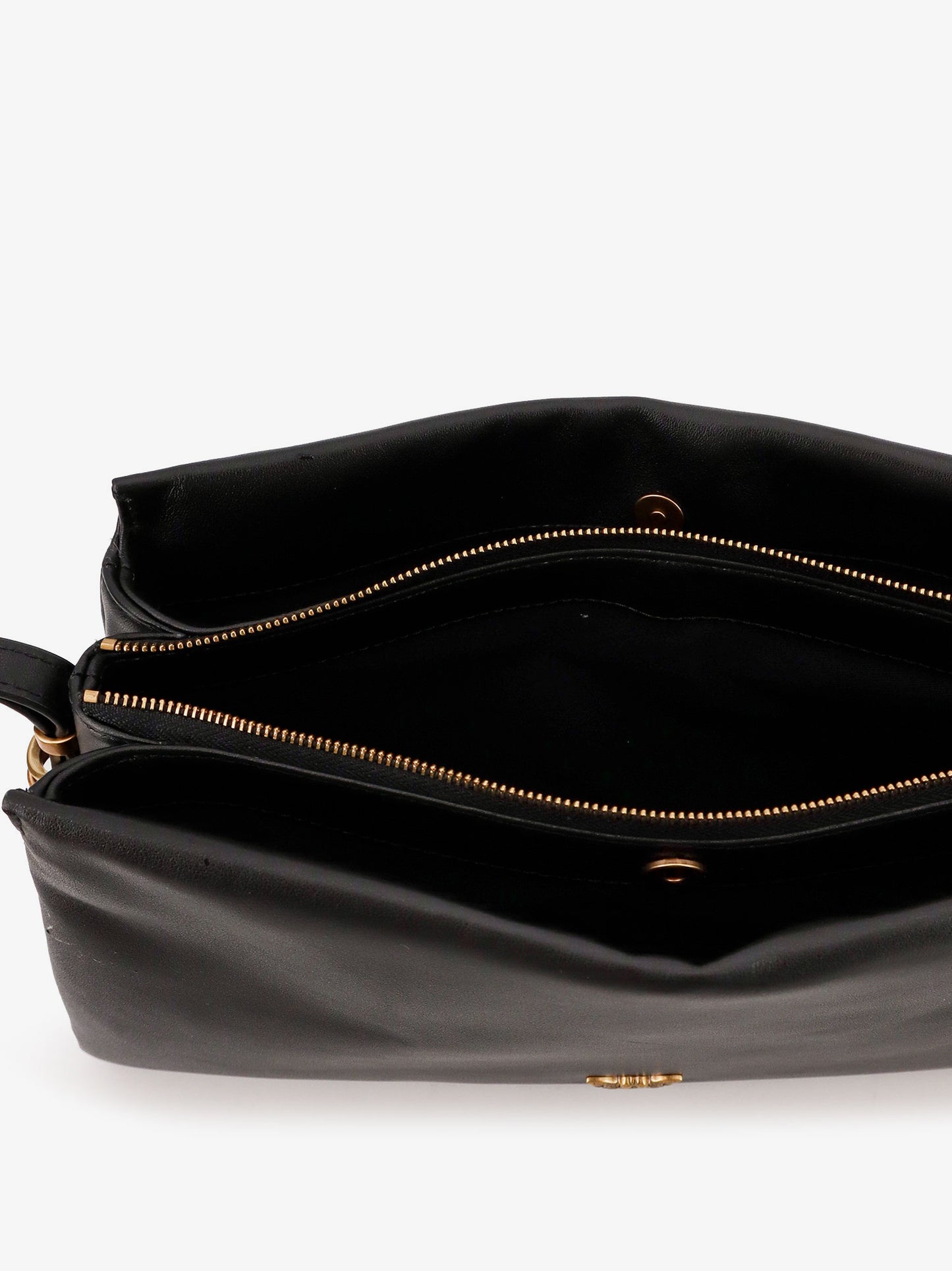 Triplet leather shoulder bag