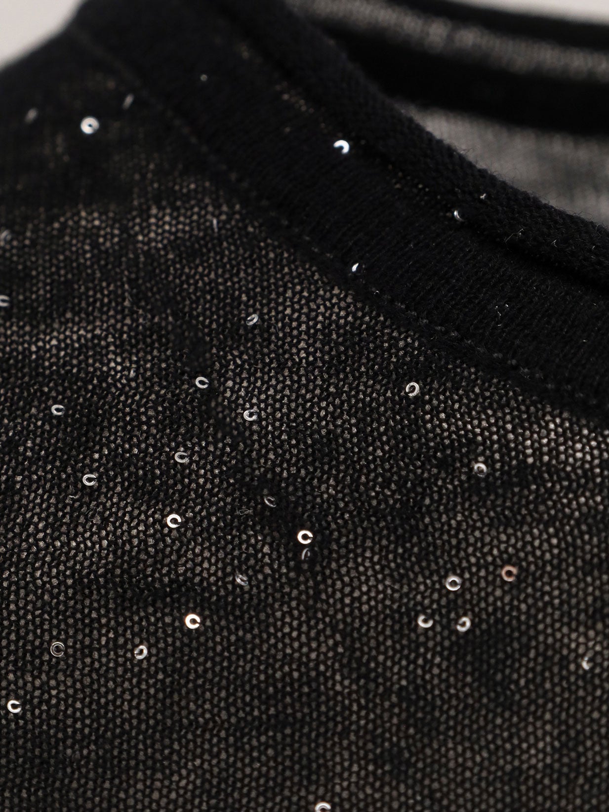 Top Pico in lana con strass