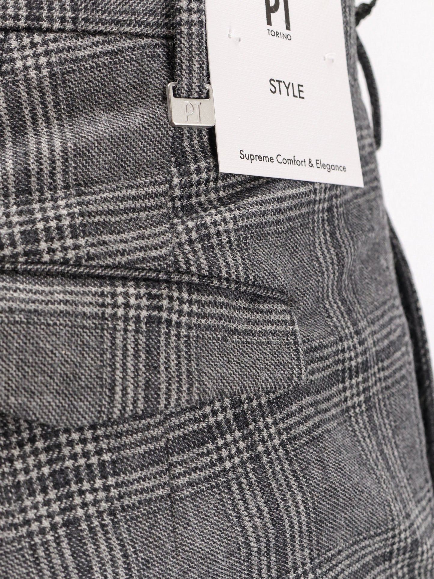 Madras virgin wool trousers