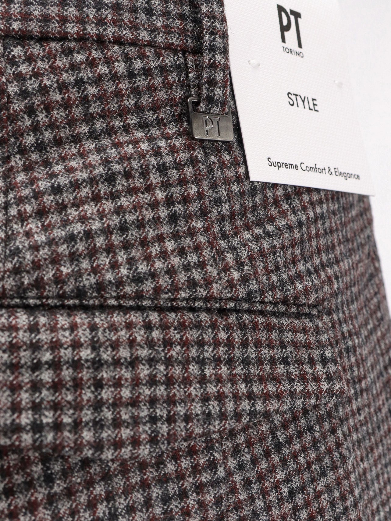 Madras wool trousers