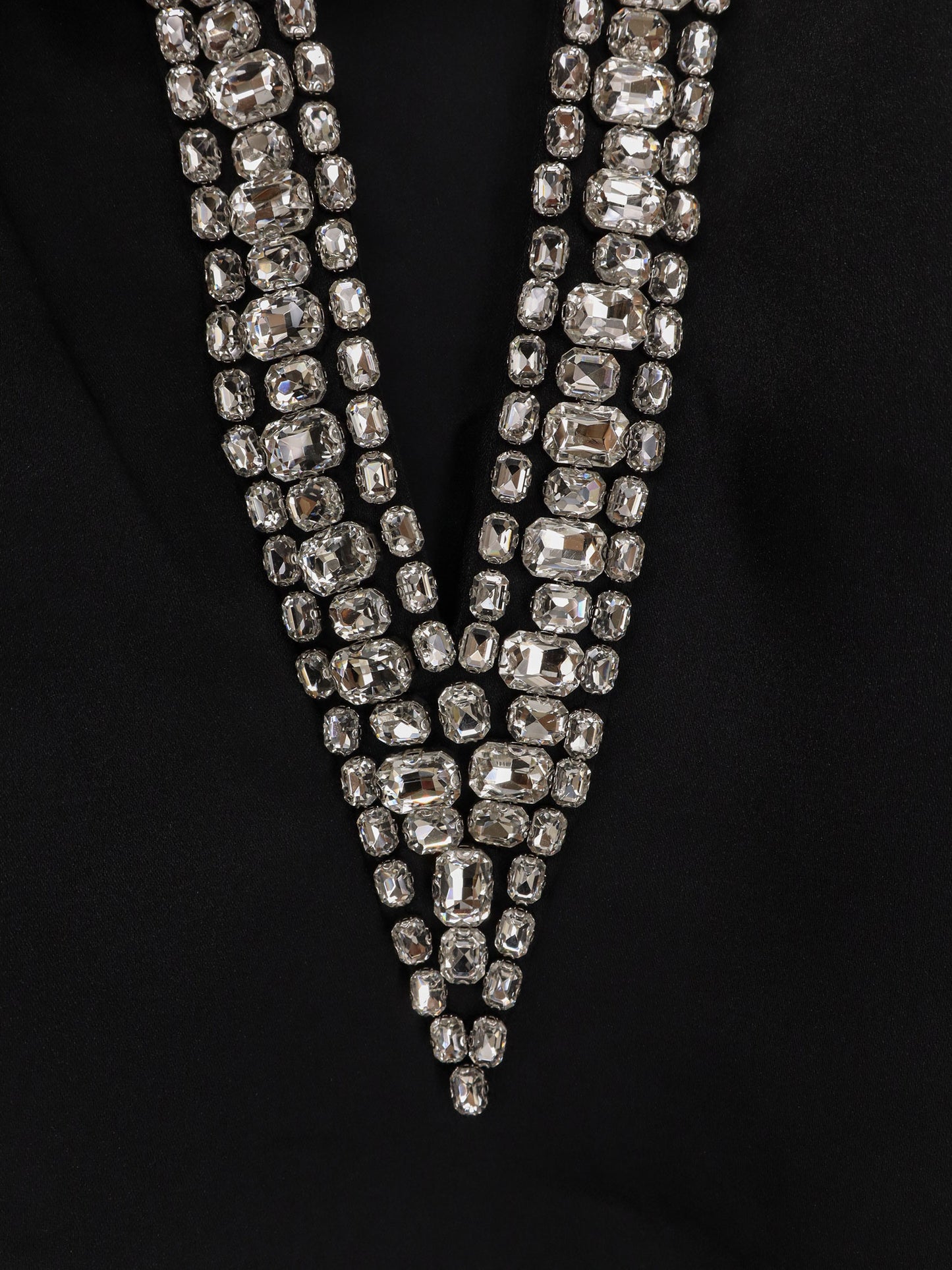 Nancie satin mini dress with rhinestones