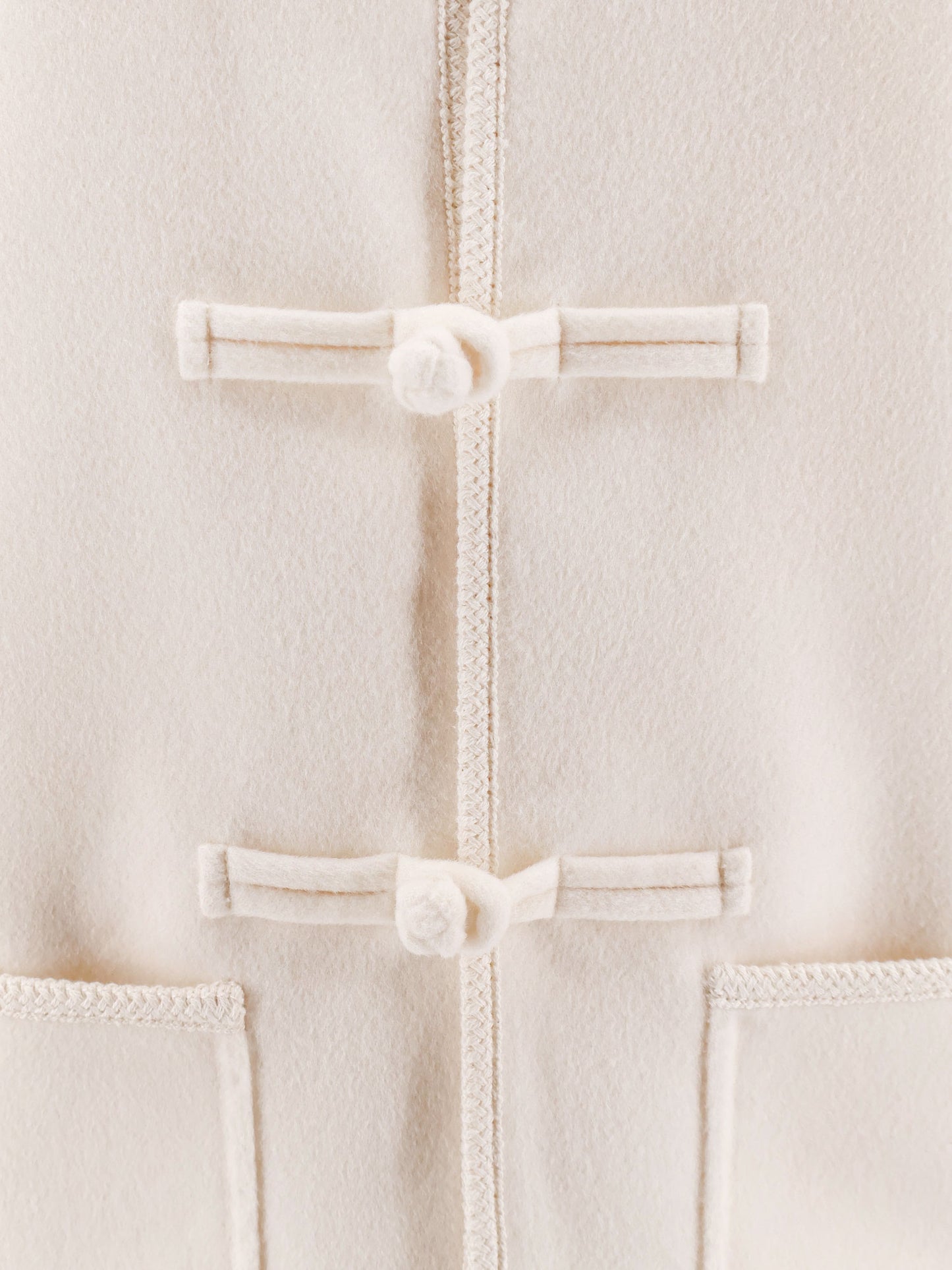 Mandarin closure wool jacket