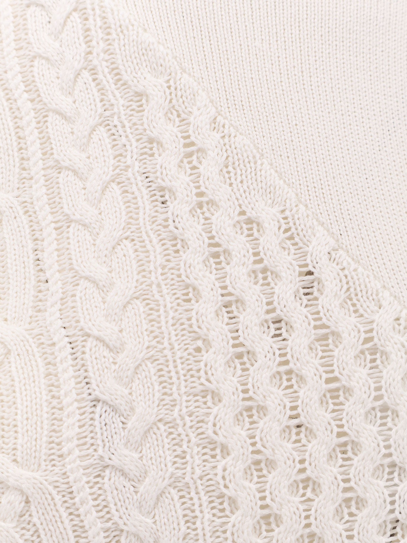 Asymmetrical cotton blend sweater