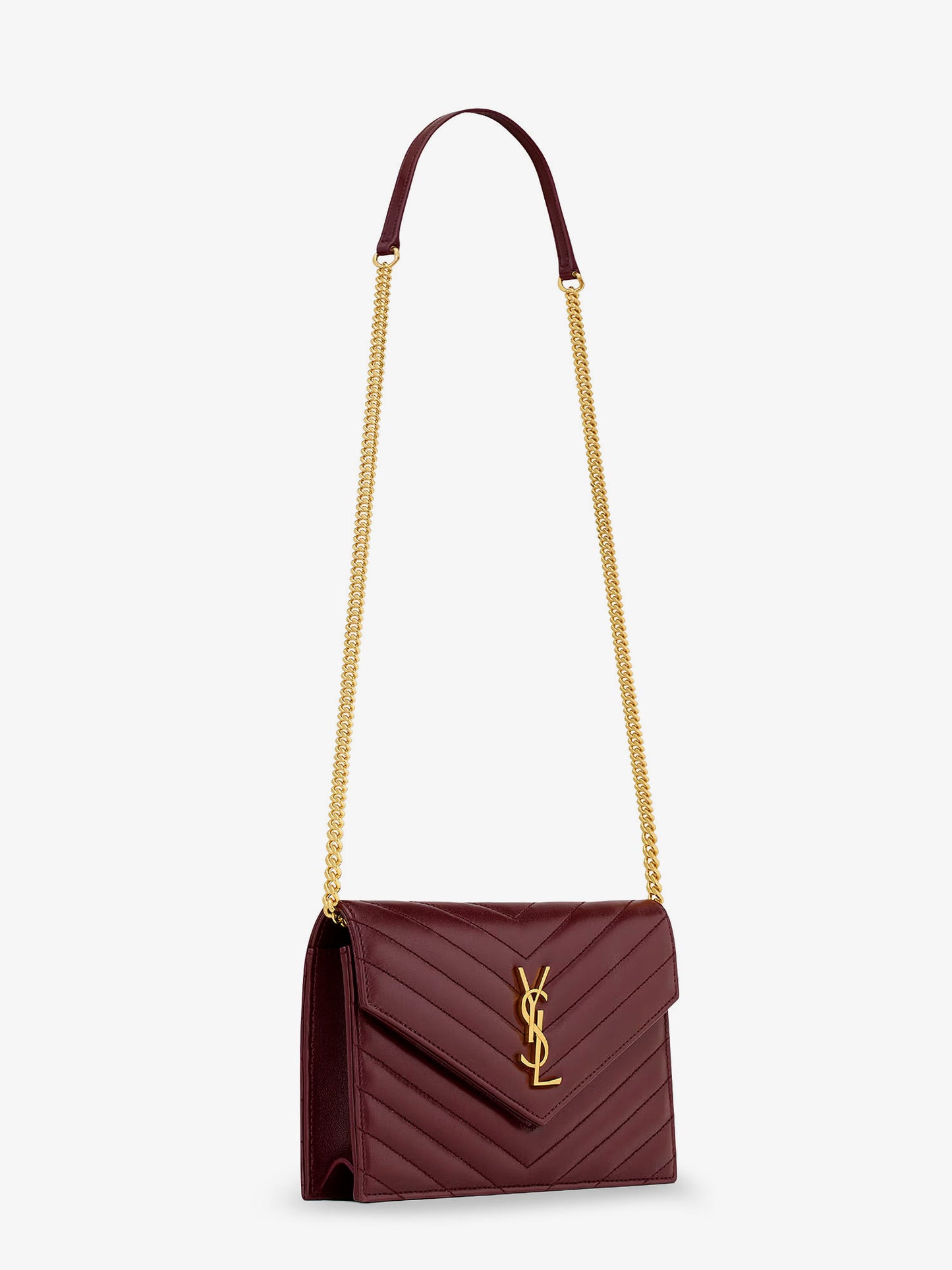 Envelope leather shoulder bag