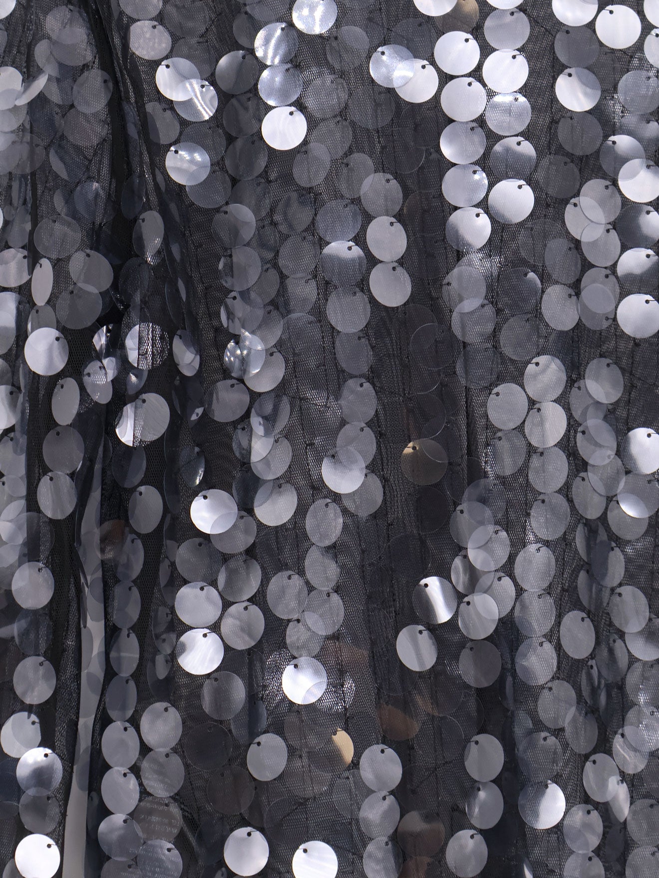 Voile top with maxi sequins