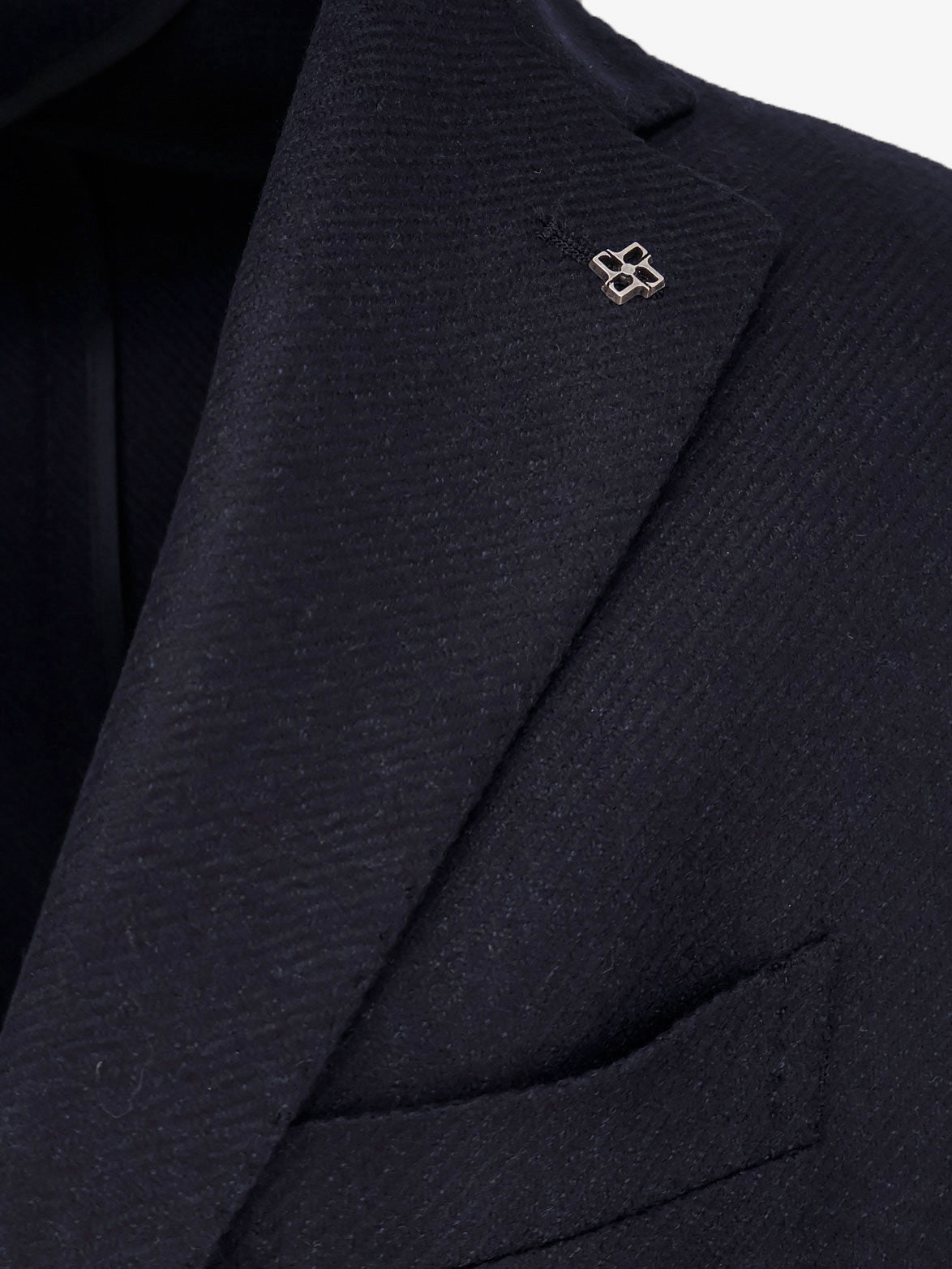 Single-breasted virgin wool and cashmere blazer