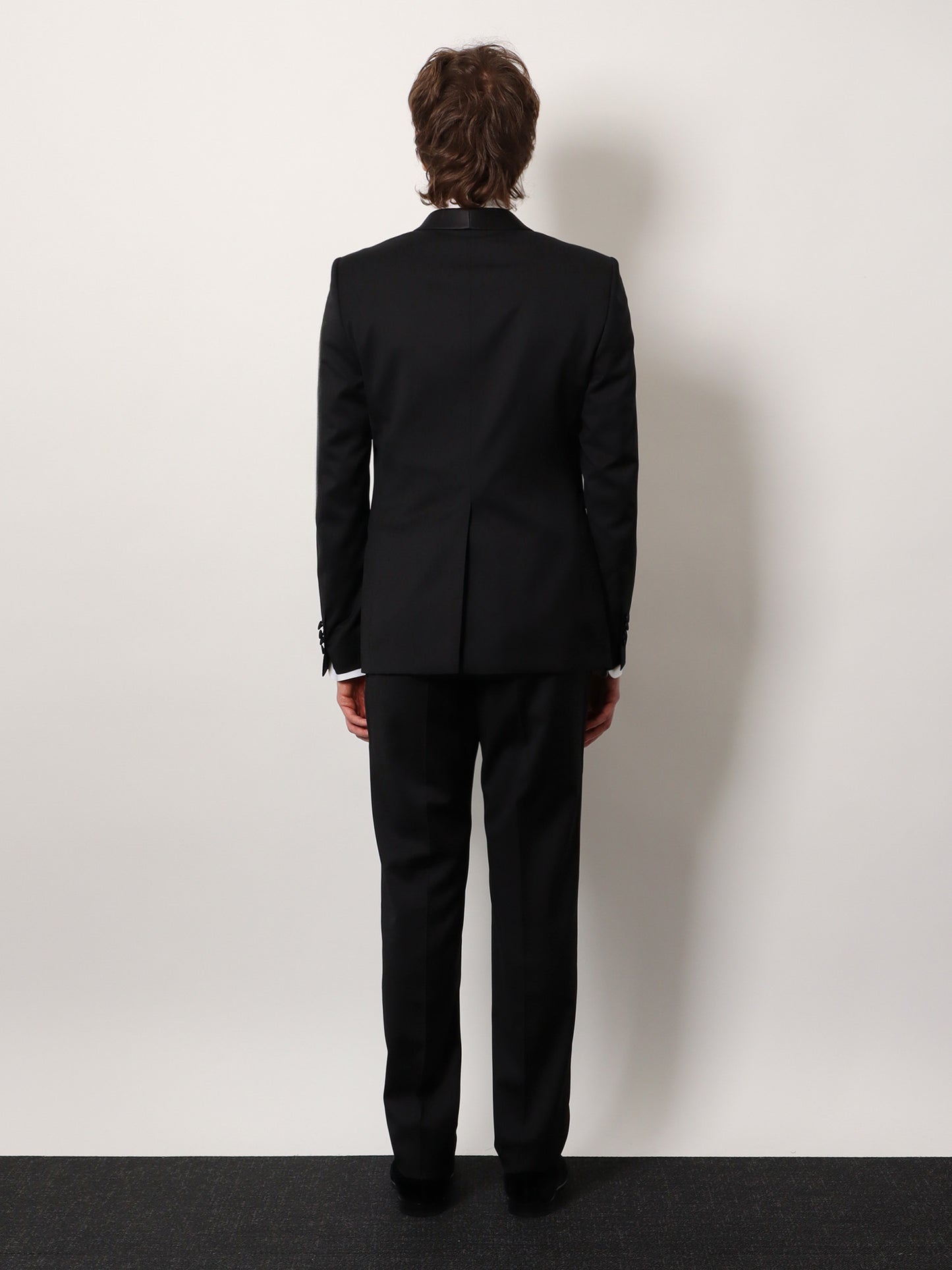 Virgin wool tuxedo with shawl lapel