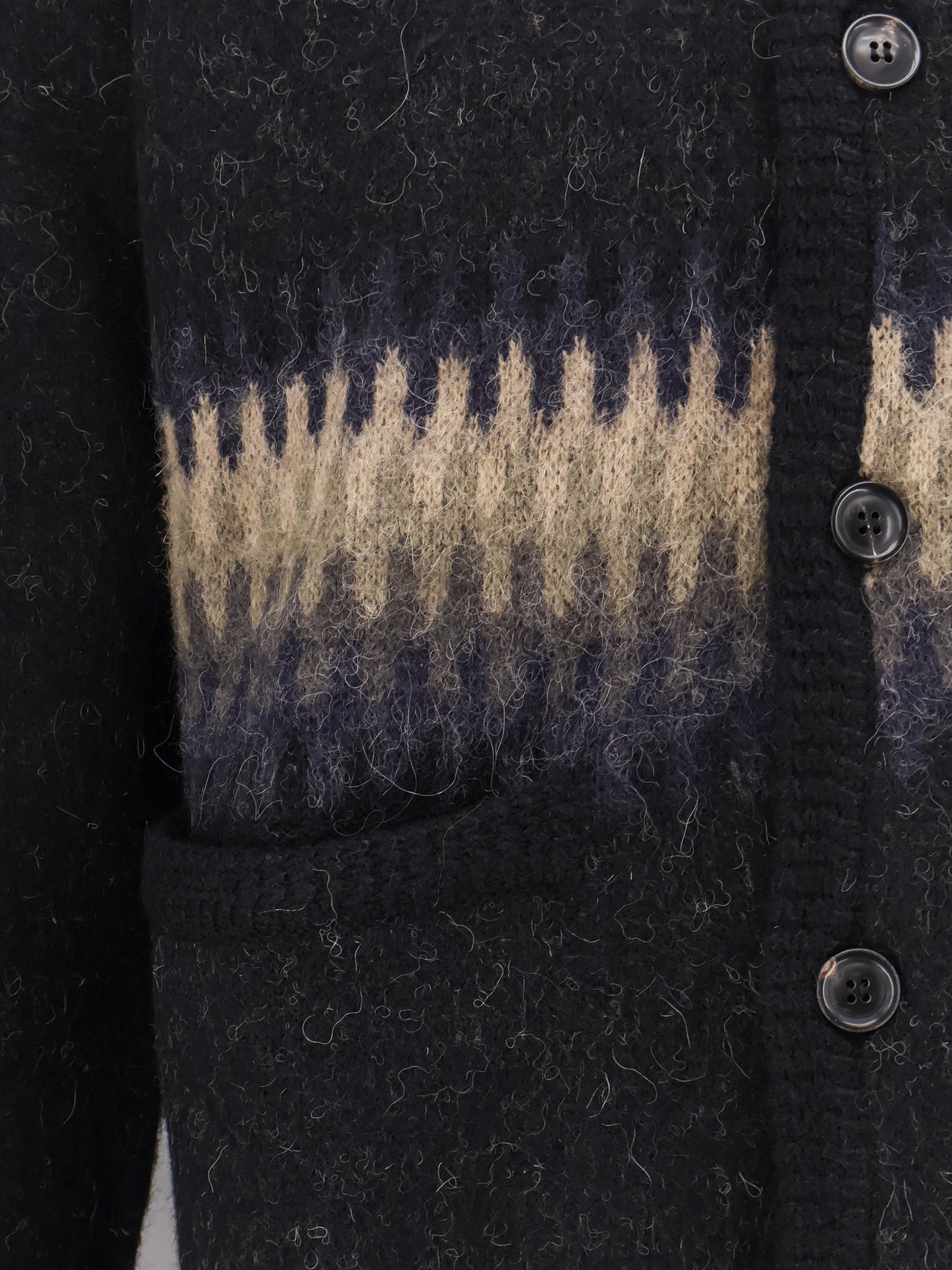 Jacquard Unisex alpaca cardigan