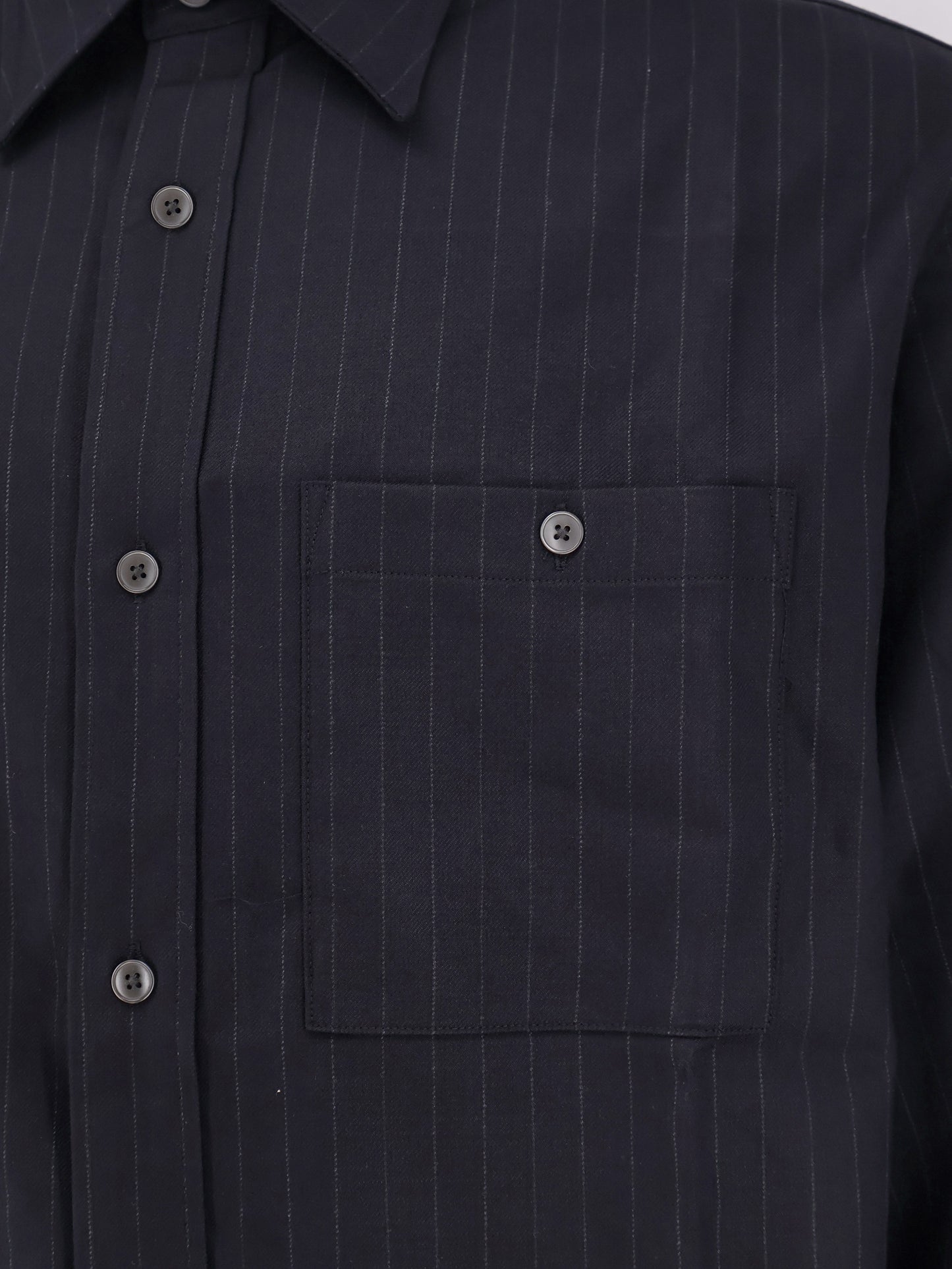 Wool blend Unisex striped shirt