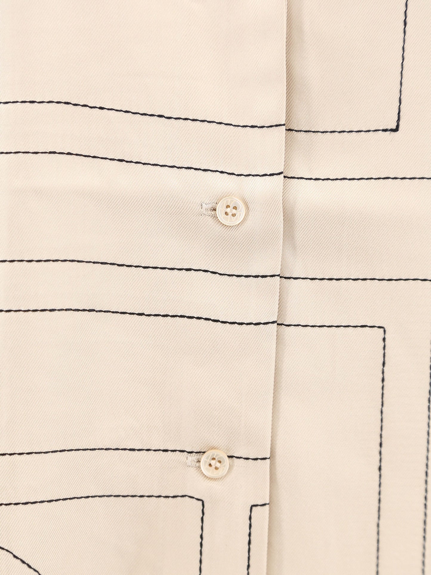 Silk shirt with monogram logo embroidery