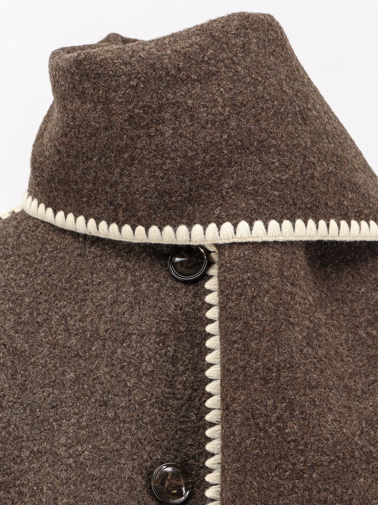 Embroidered Scarf wool blend Jacket