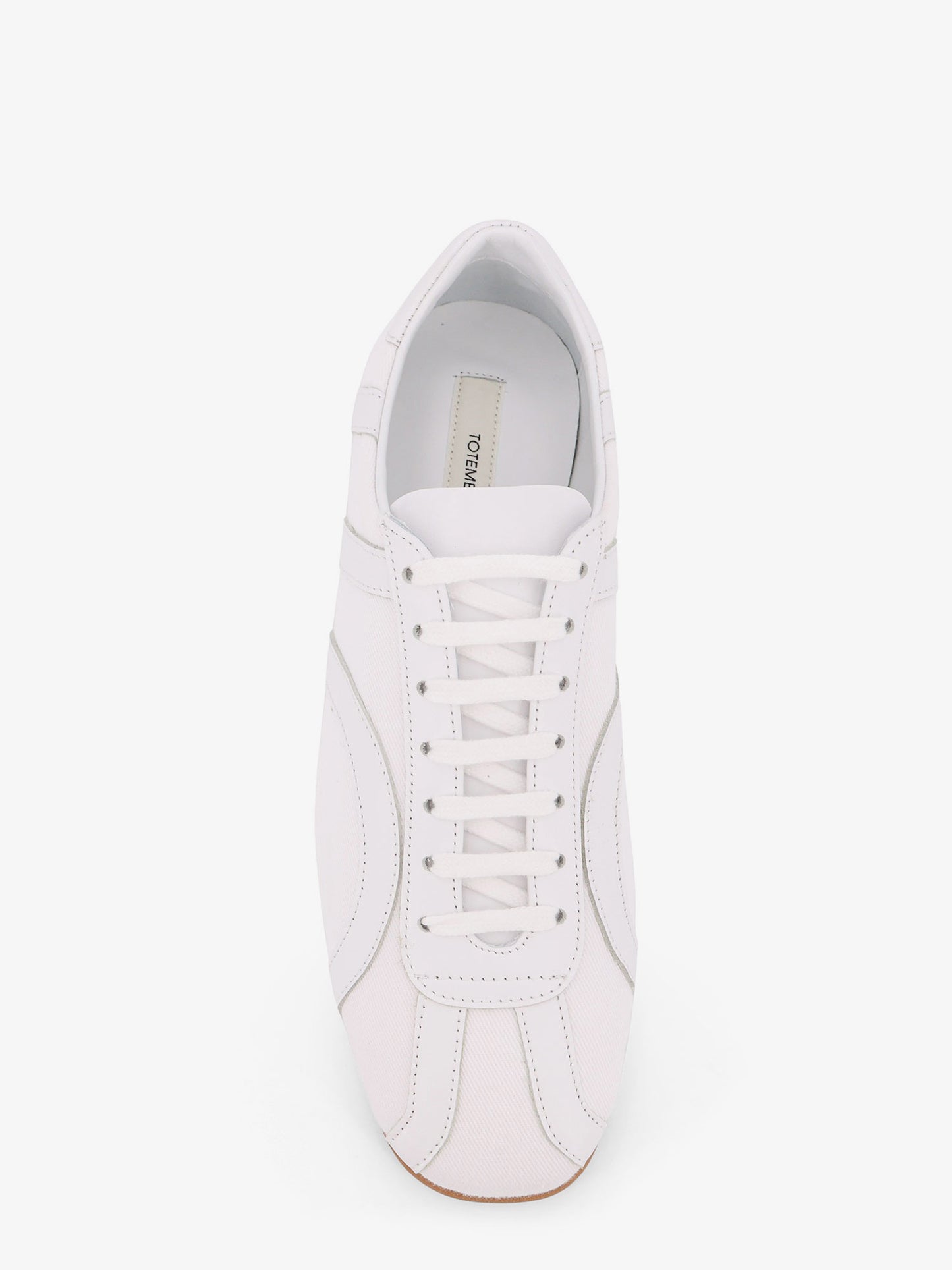 Canvas low-top sneakers with leather profiles