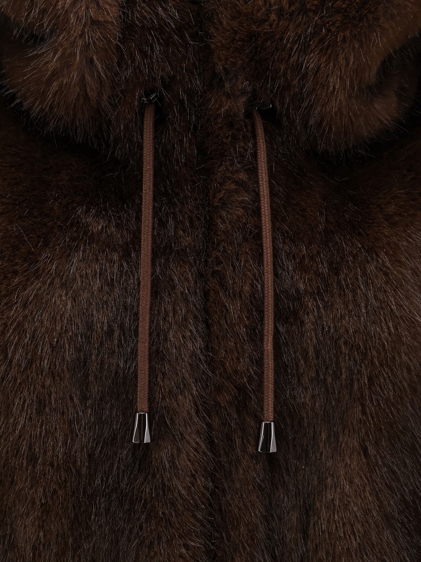 Sleeveless faux fur jacket