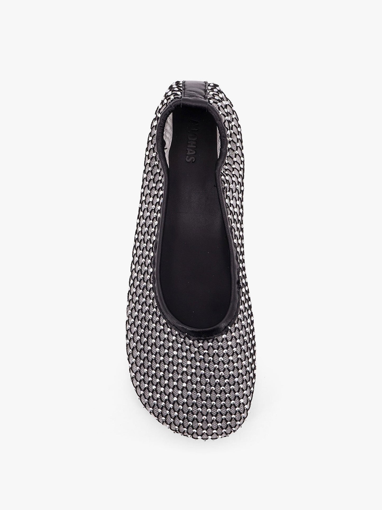 Lorain mesh ballerinas with rhinestones inserts
