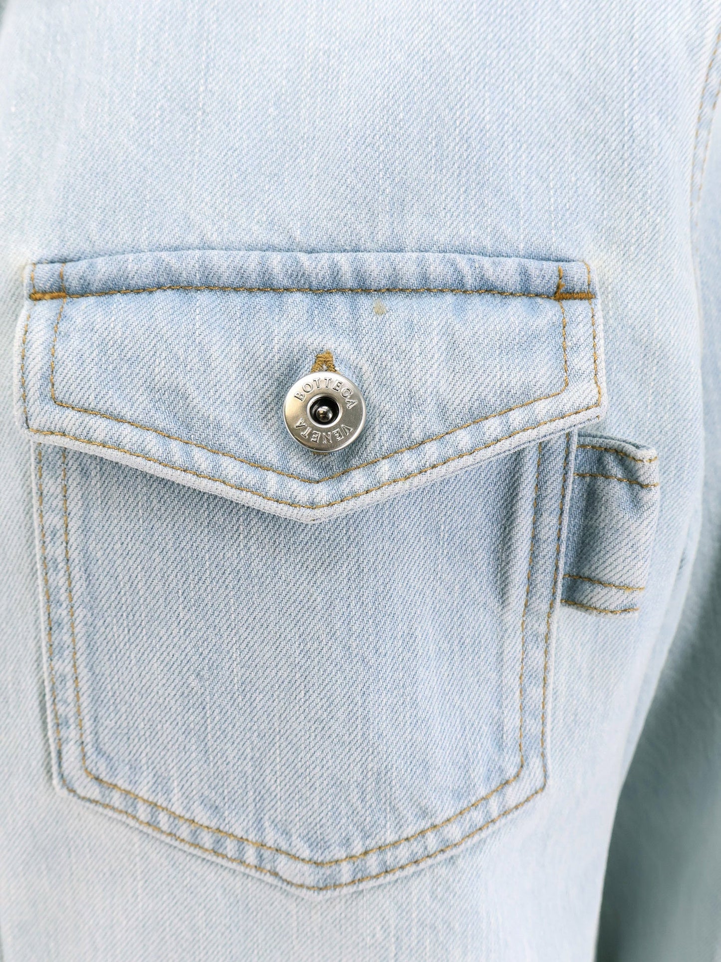 Denim shirt with extra bleach wash