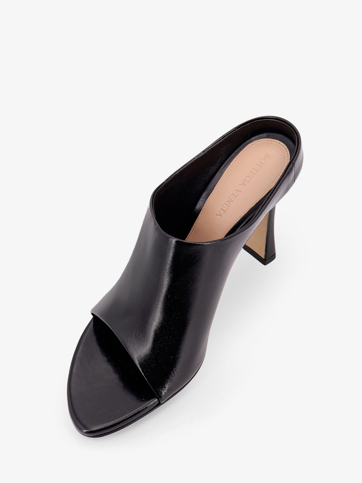 Rana leather mule with heel