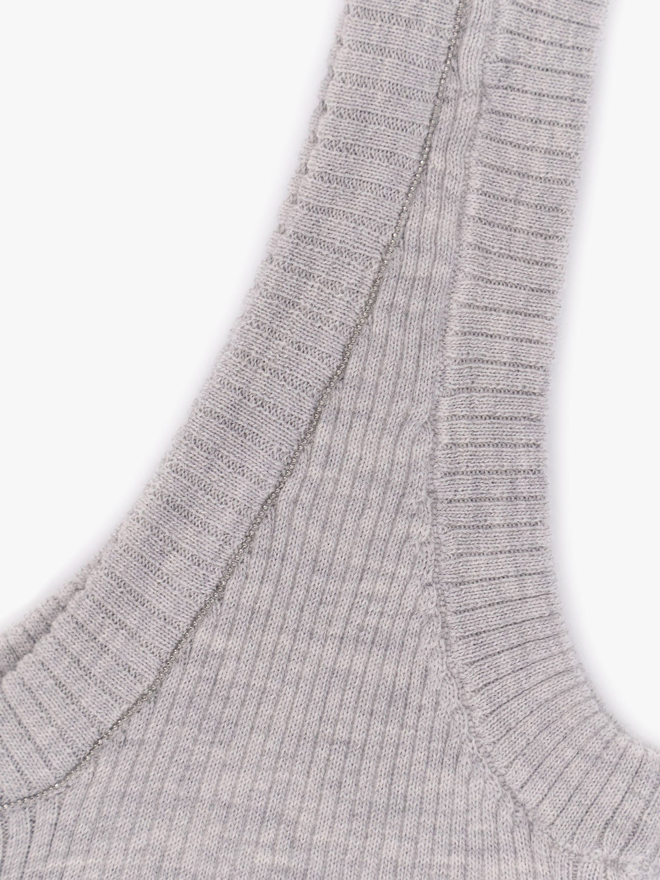 Cashmere and wool tank top with Monili detail