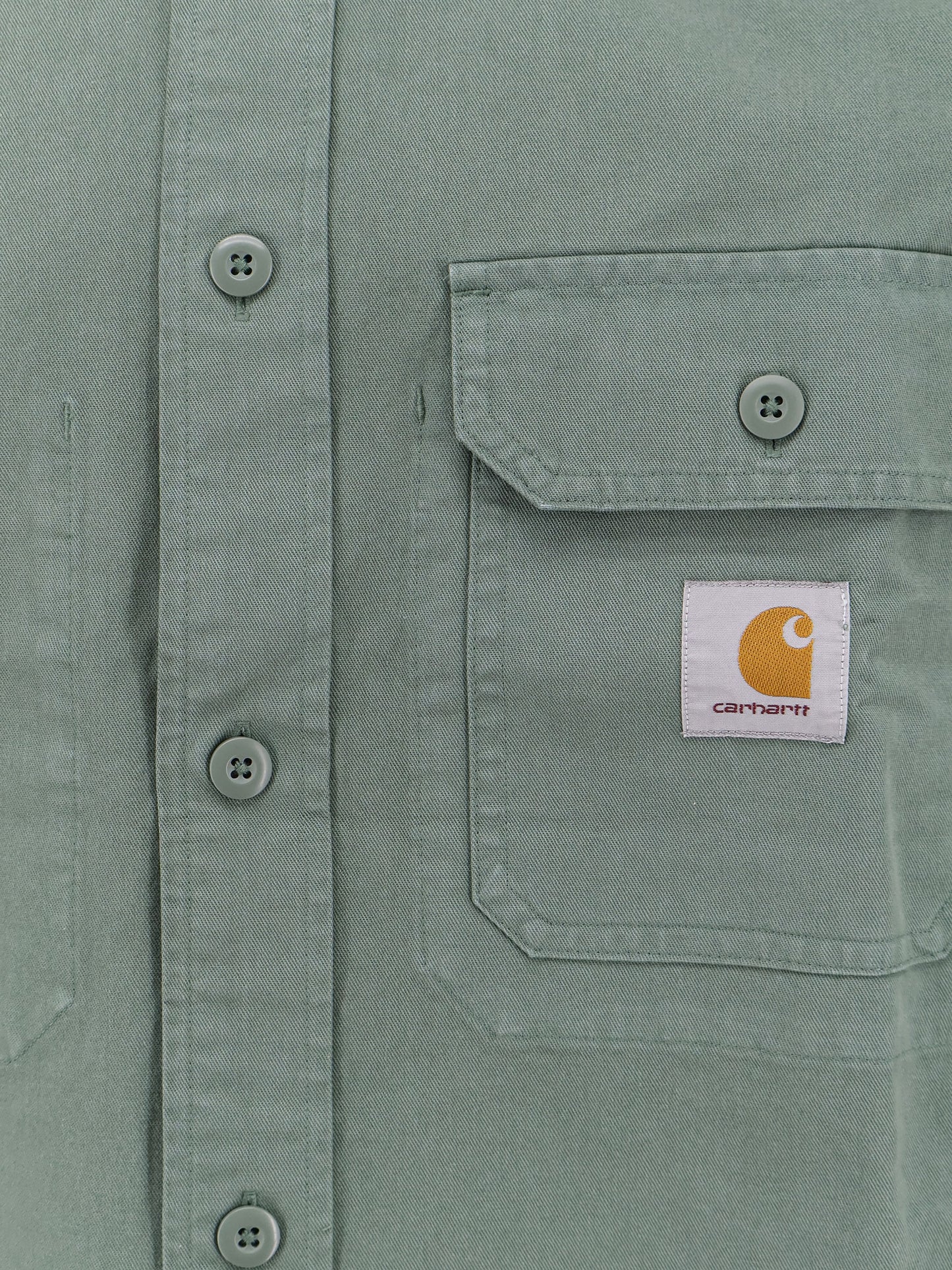 Camicia in cotone con patch logo