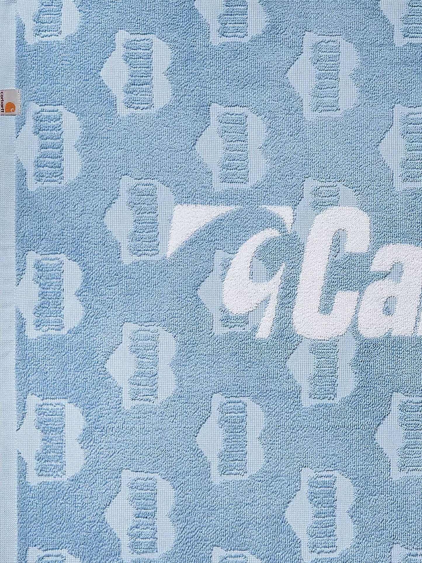 Telo mare heart train in cotone con motivo jacquard