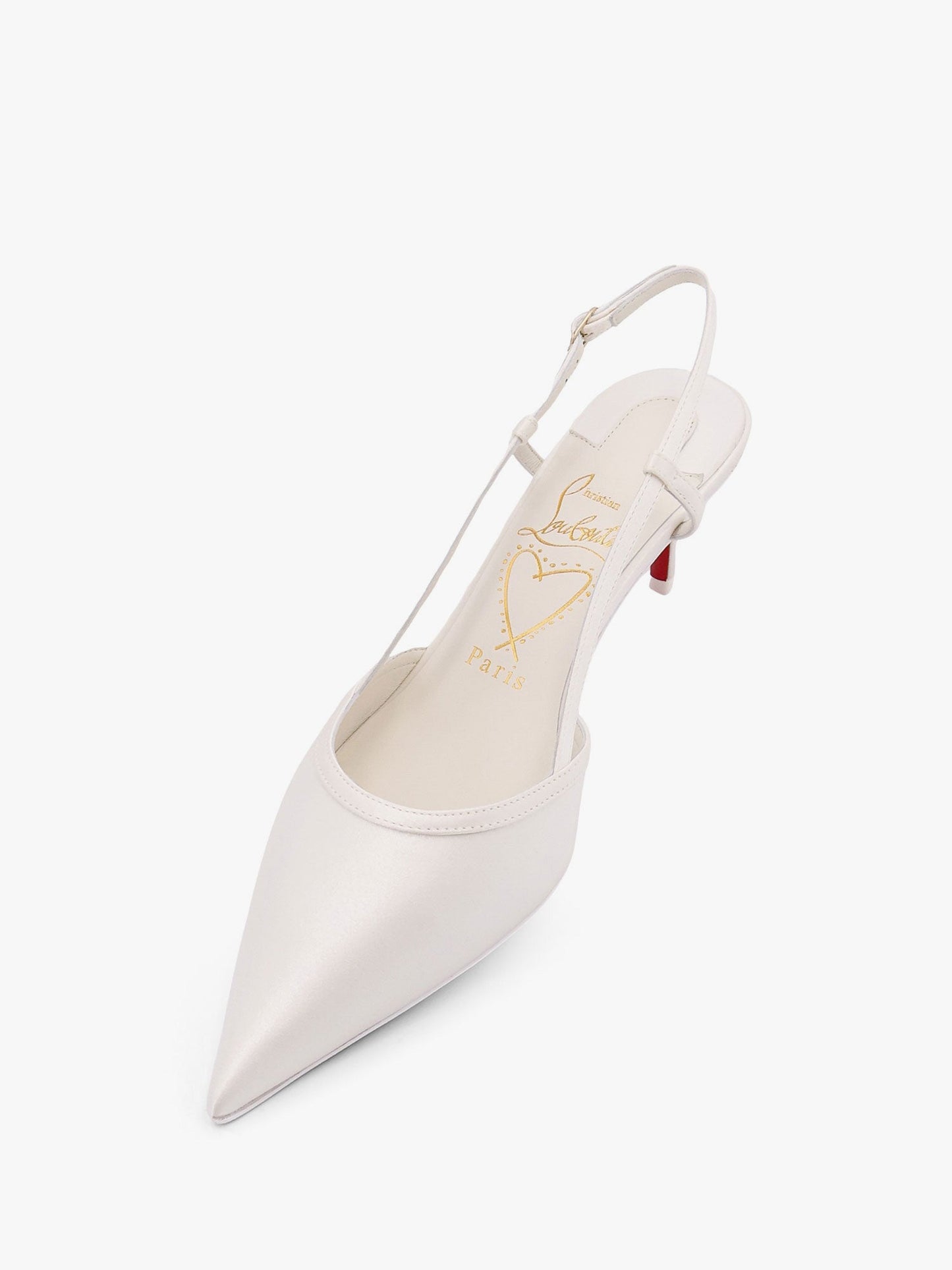 Miss z sling satin slingback with iconic red sole