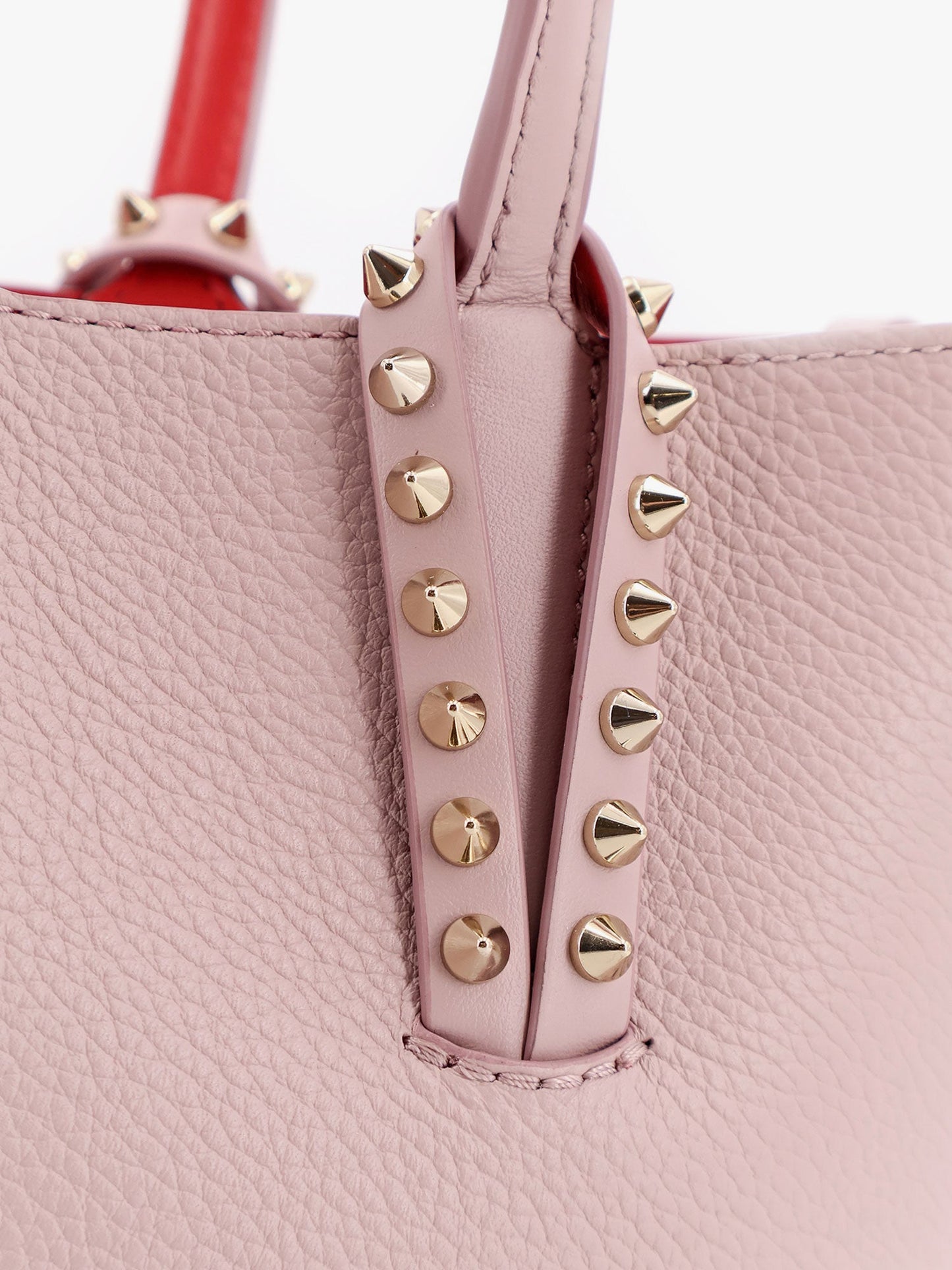 Cabata leather handbag with studs