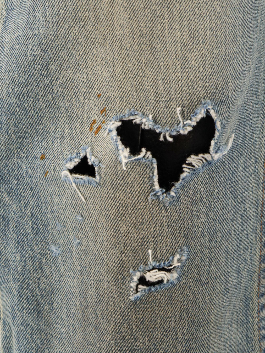 Jeans straight leg effetto destroyed