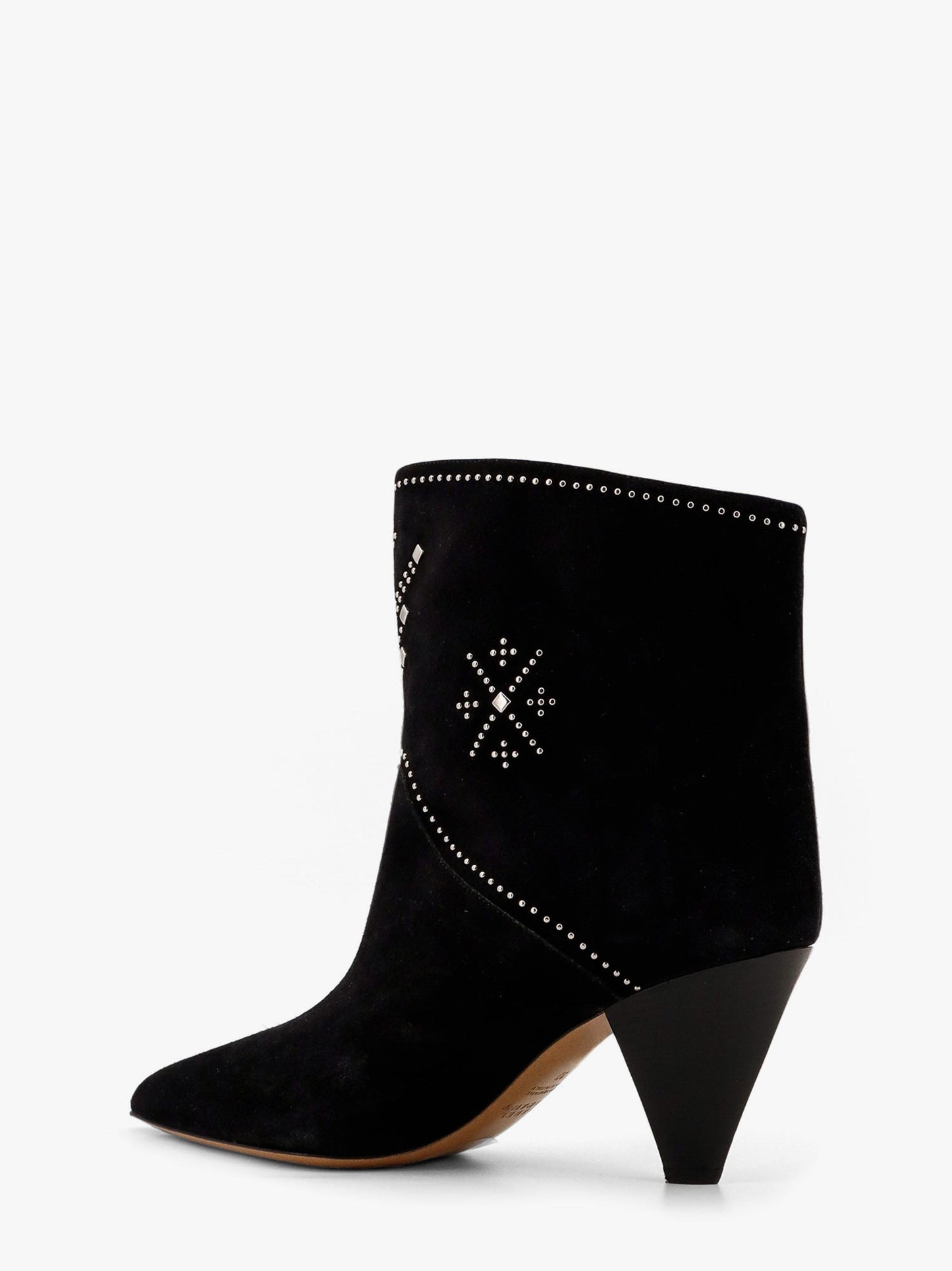 Loline suede ankle boots with micro studs