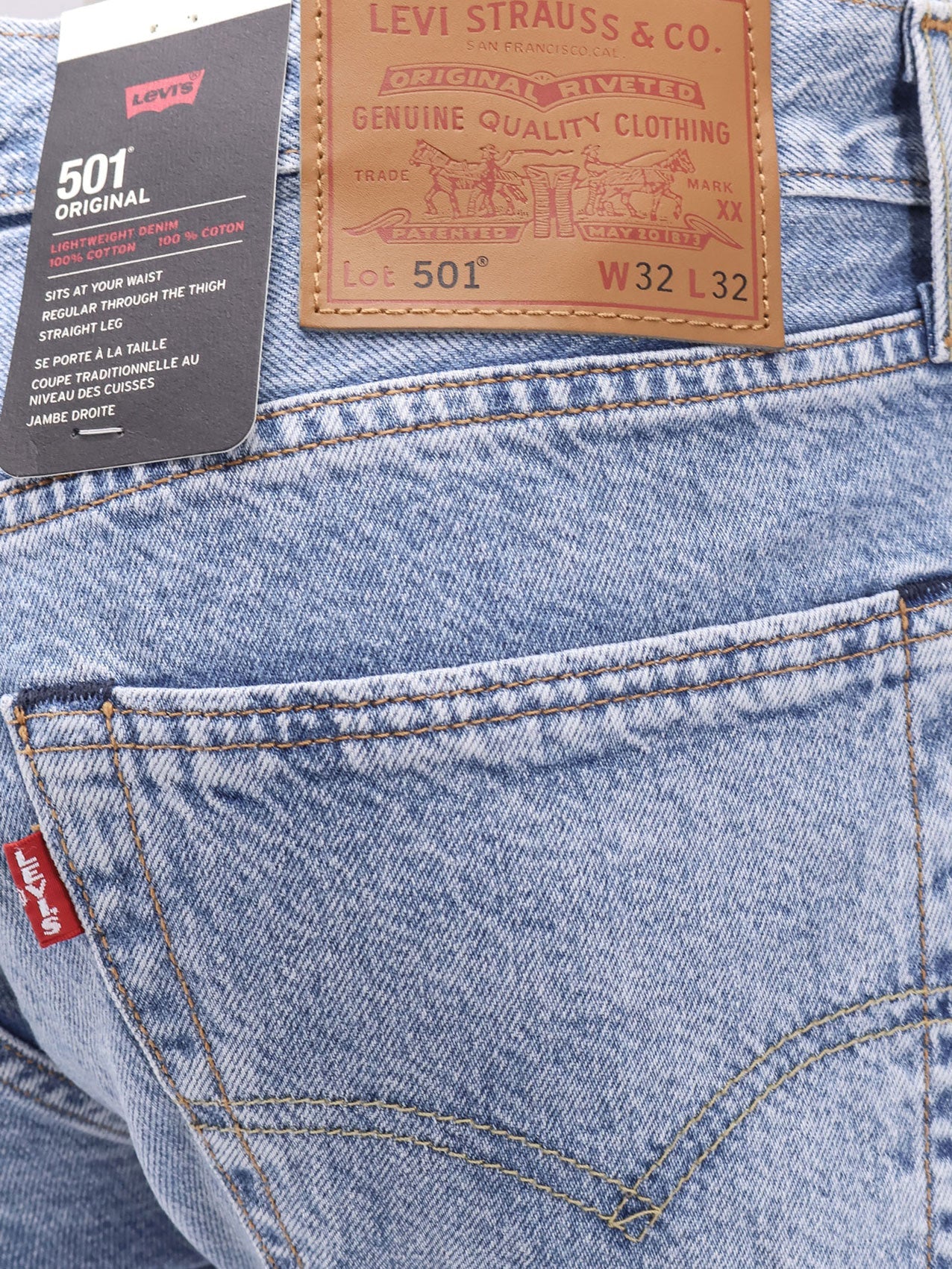 501 original jeans with iconic tag