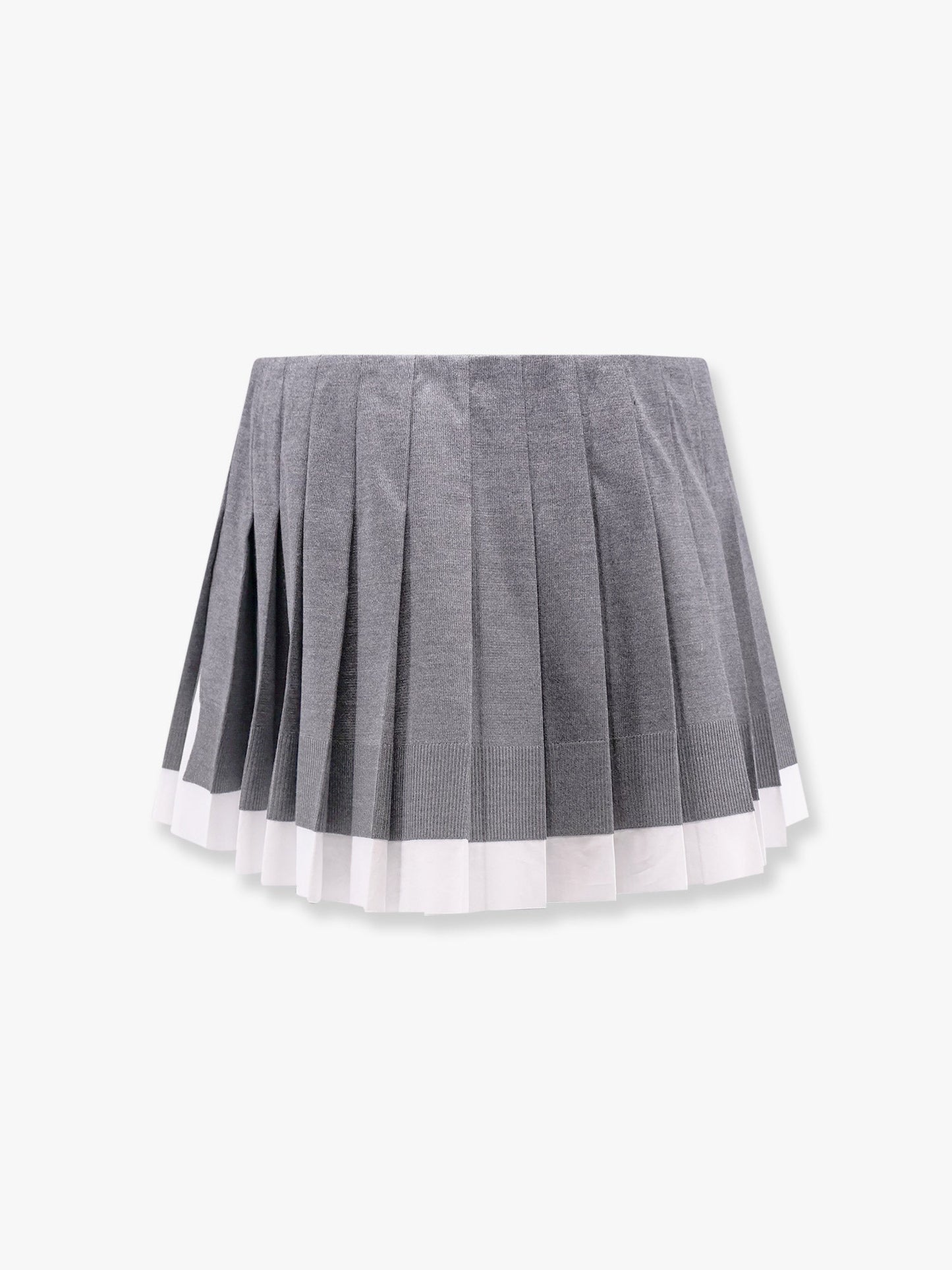 Recycled silk pleated skirt