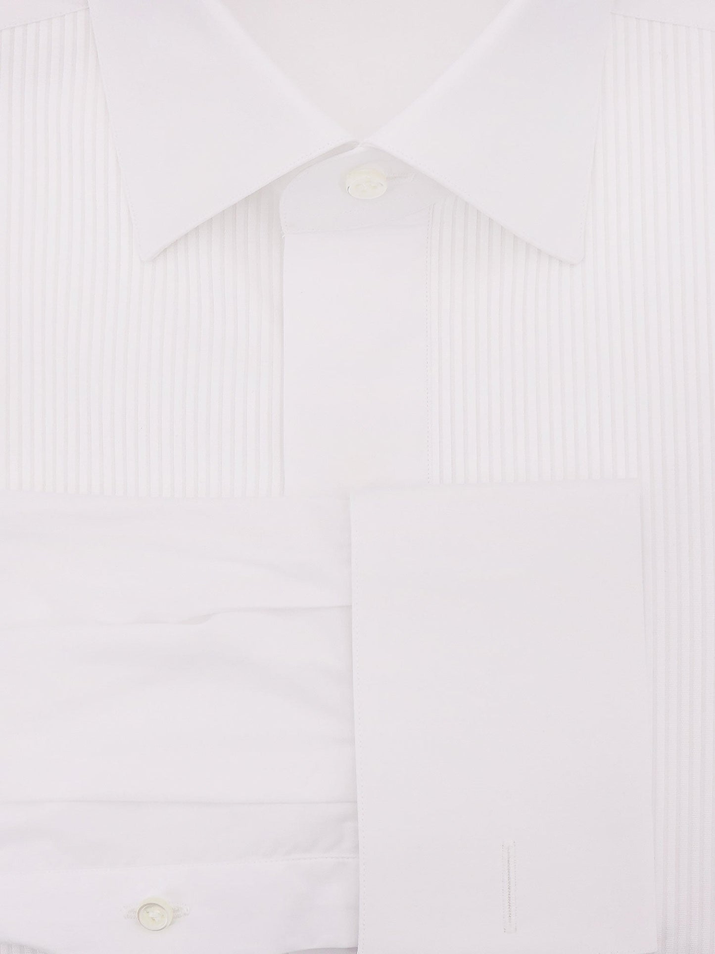 Slim fit cotton shirt with plastron