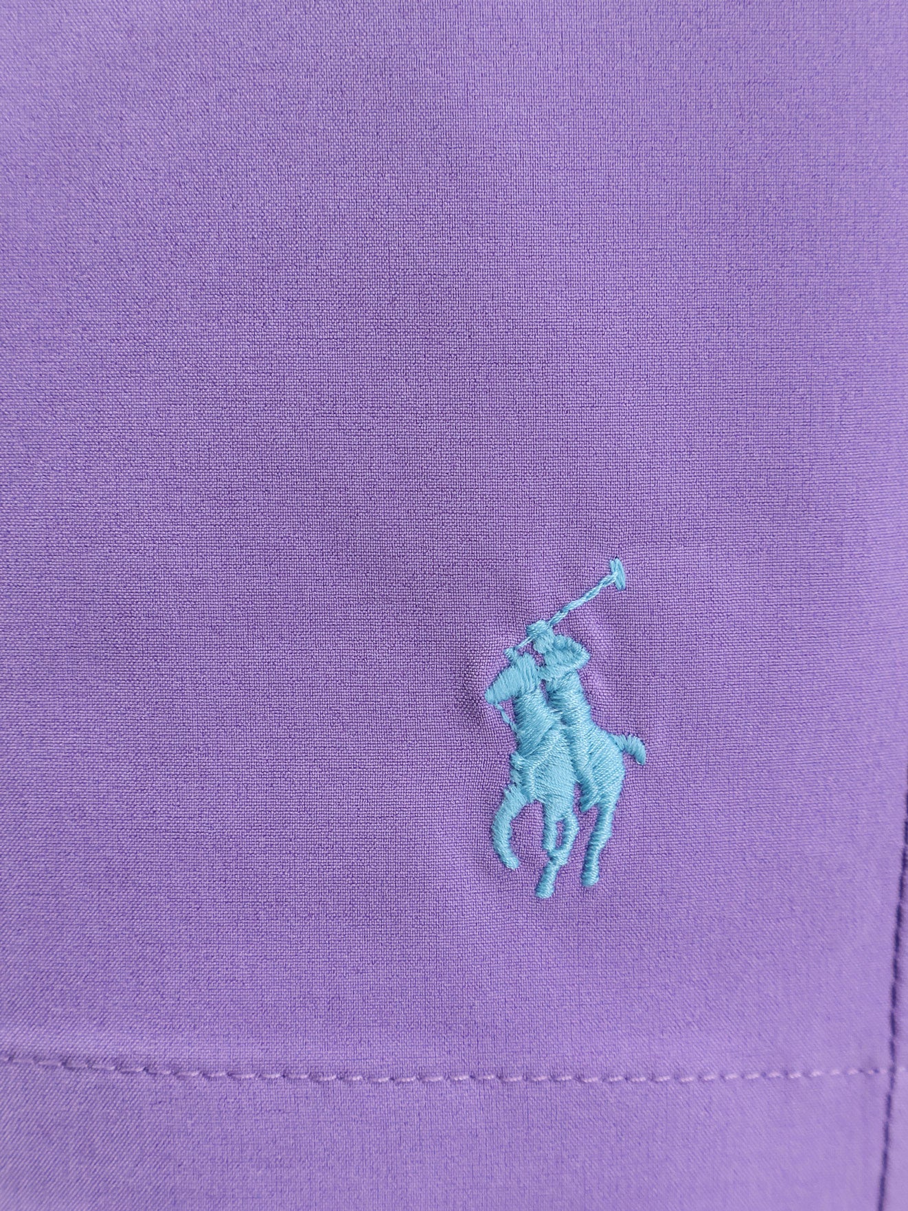 Nylon swim trunk with logo embroidery