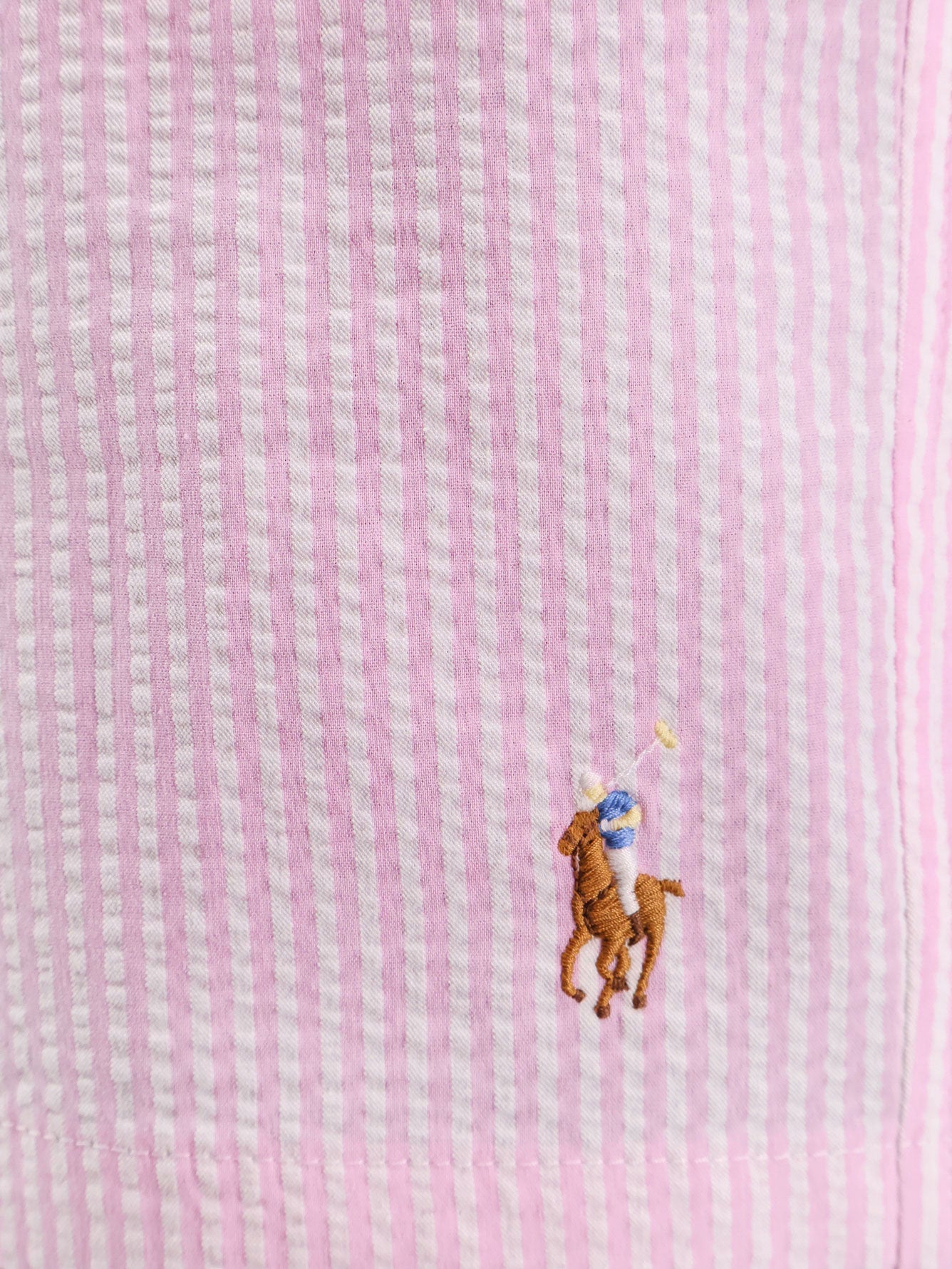 Boxer mare in misto cotone a righe con ricamo logo