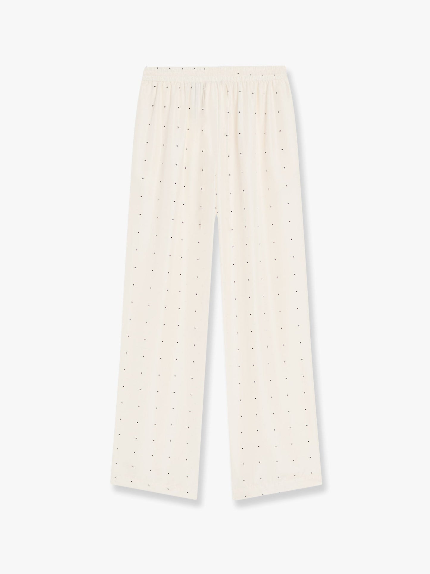 Polka-dots silk trouser