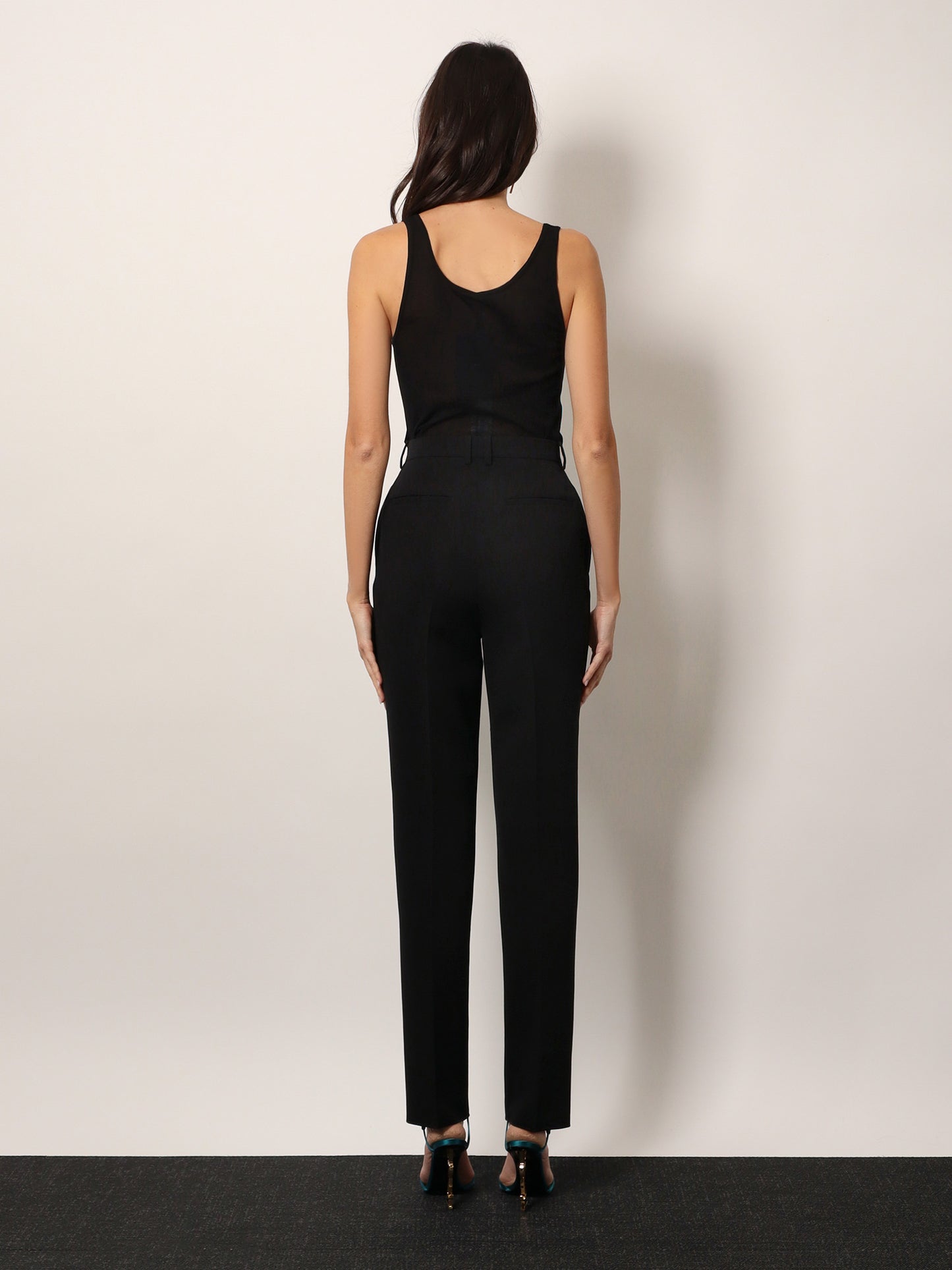 Ribbed cotton and modal tank top