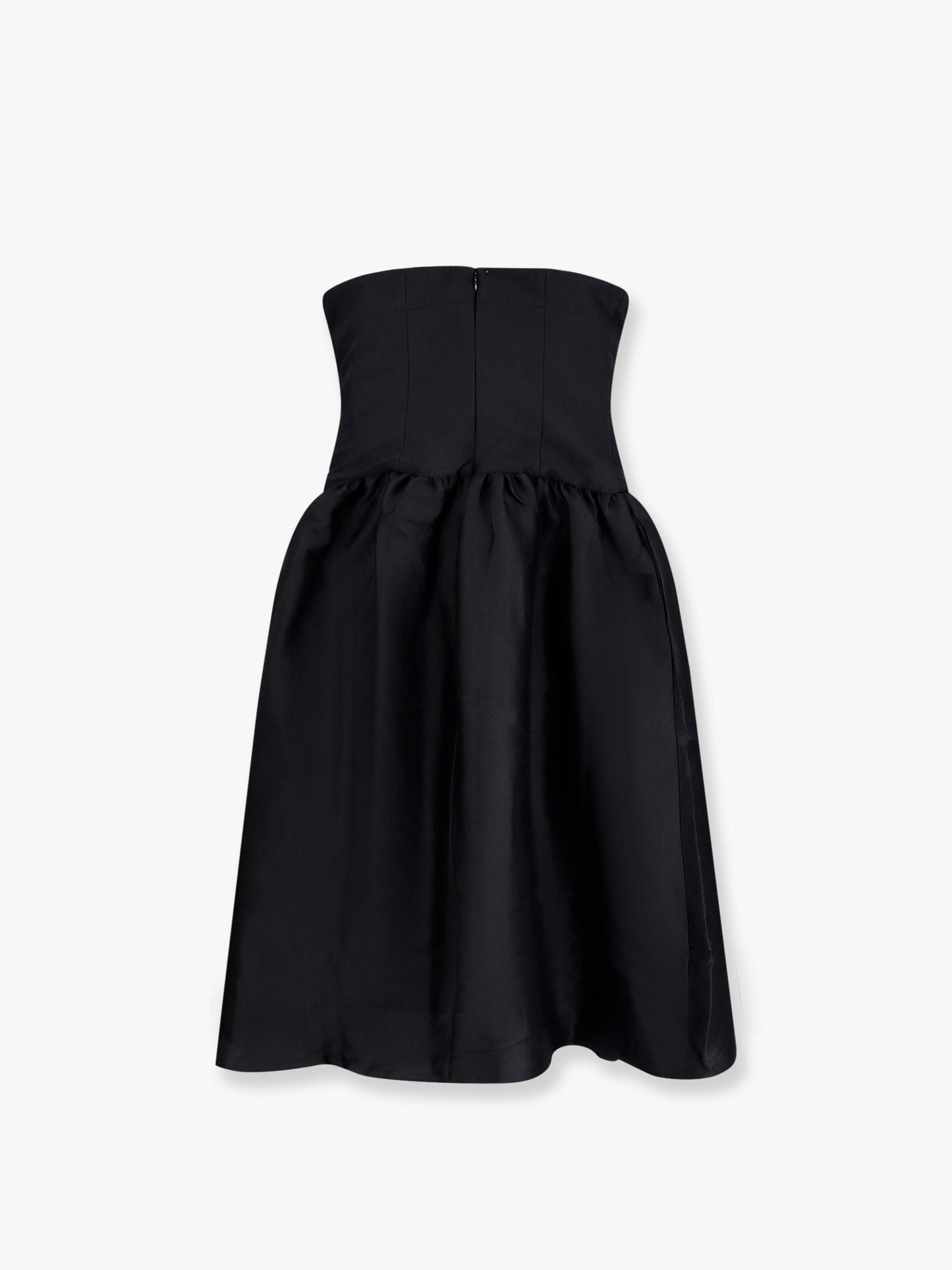 Taffeta' décolleté dress with maxi bow