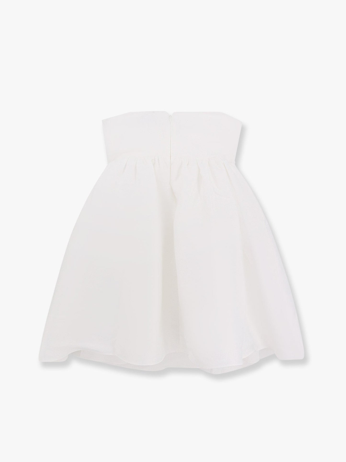 Taffeta décolleté dress with bow