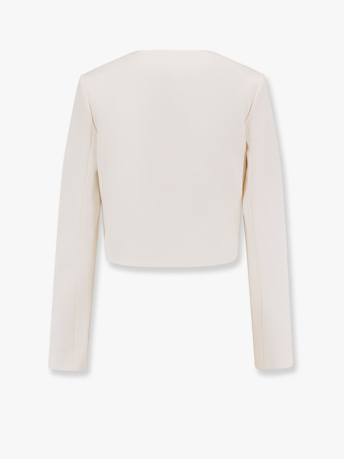 Satin blazer with 3d flower